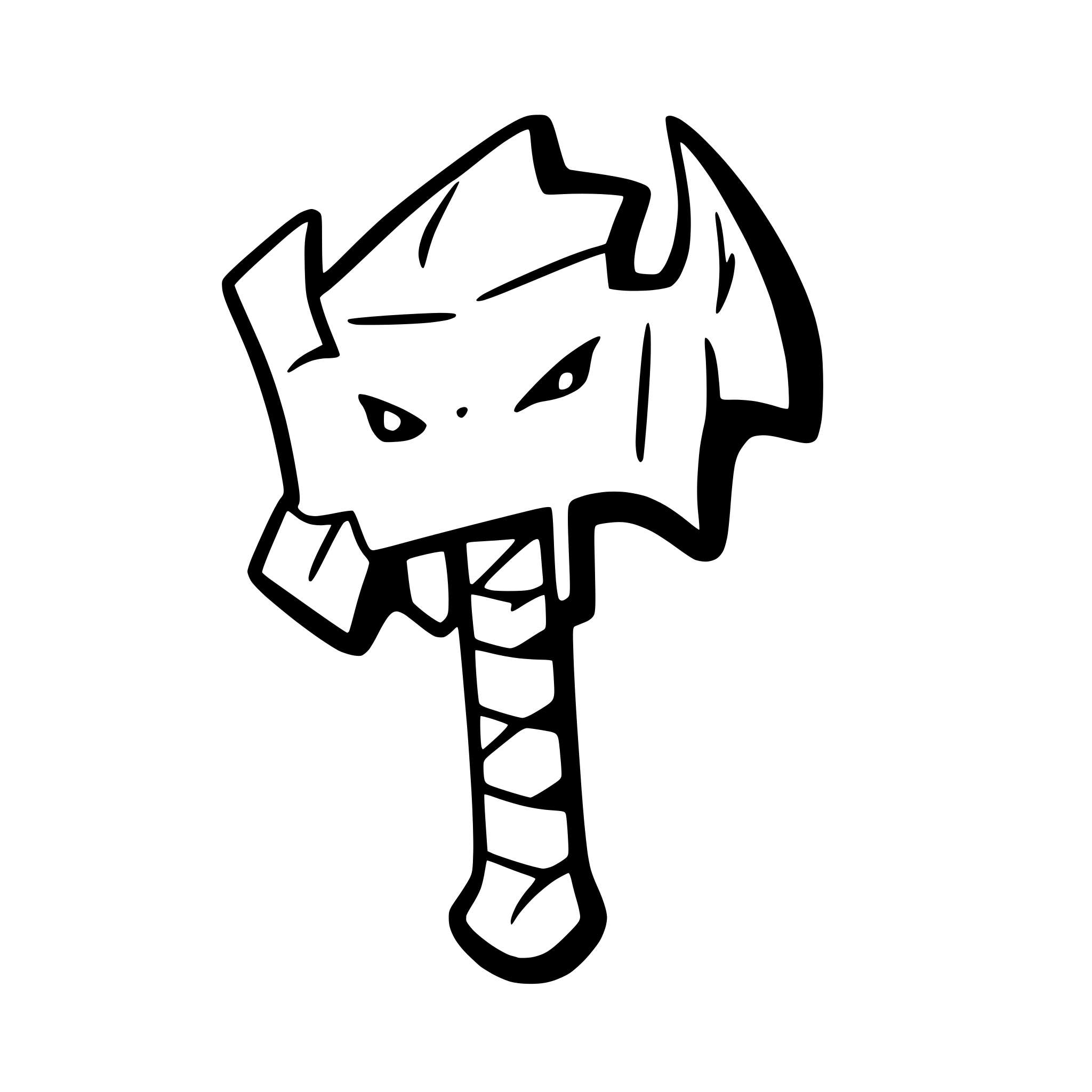 AI-generated SVG of 'manta axe'