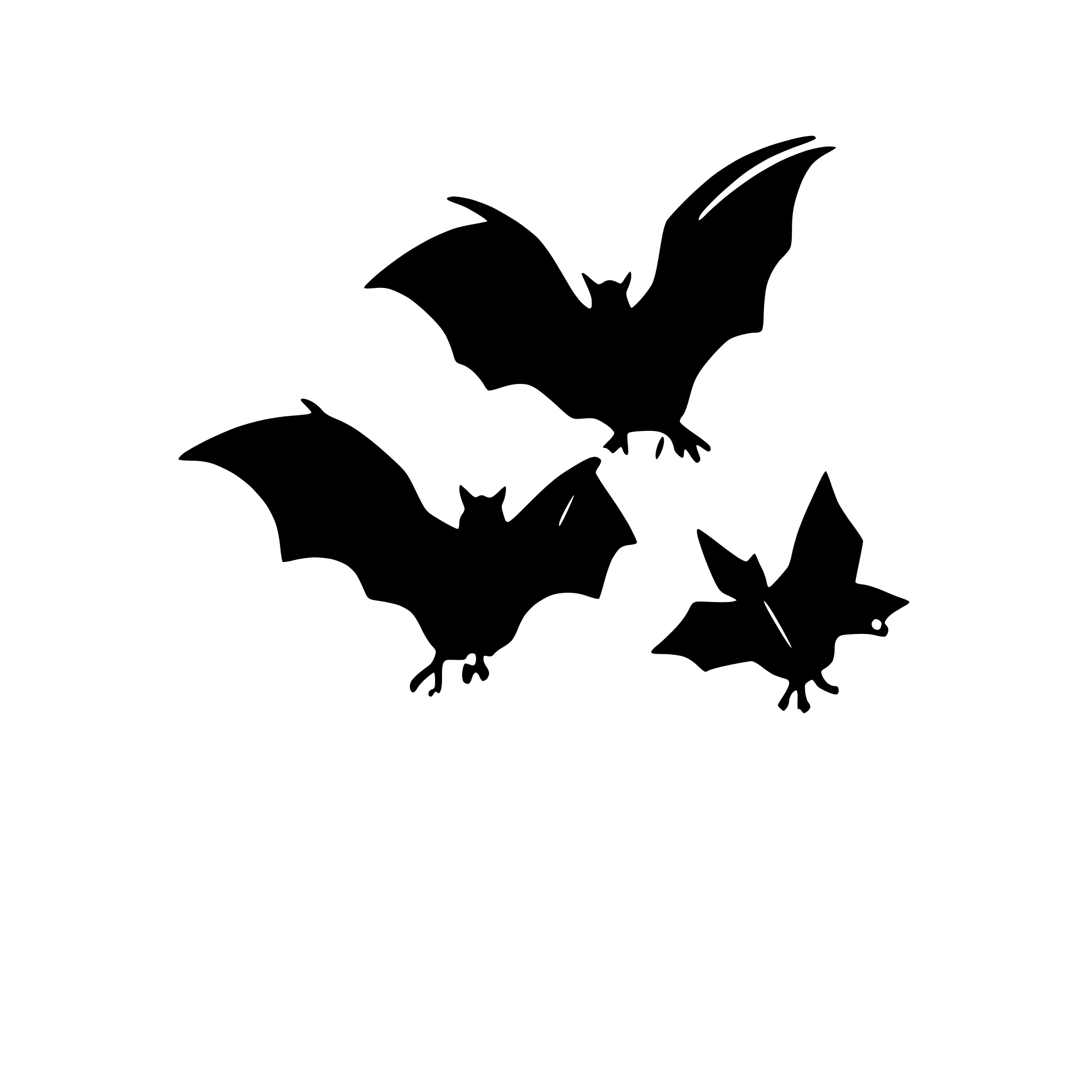 AI-generated SVG of a two flying bats
