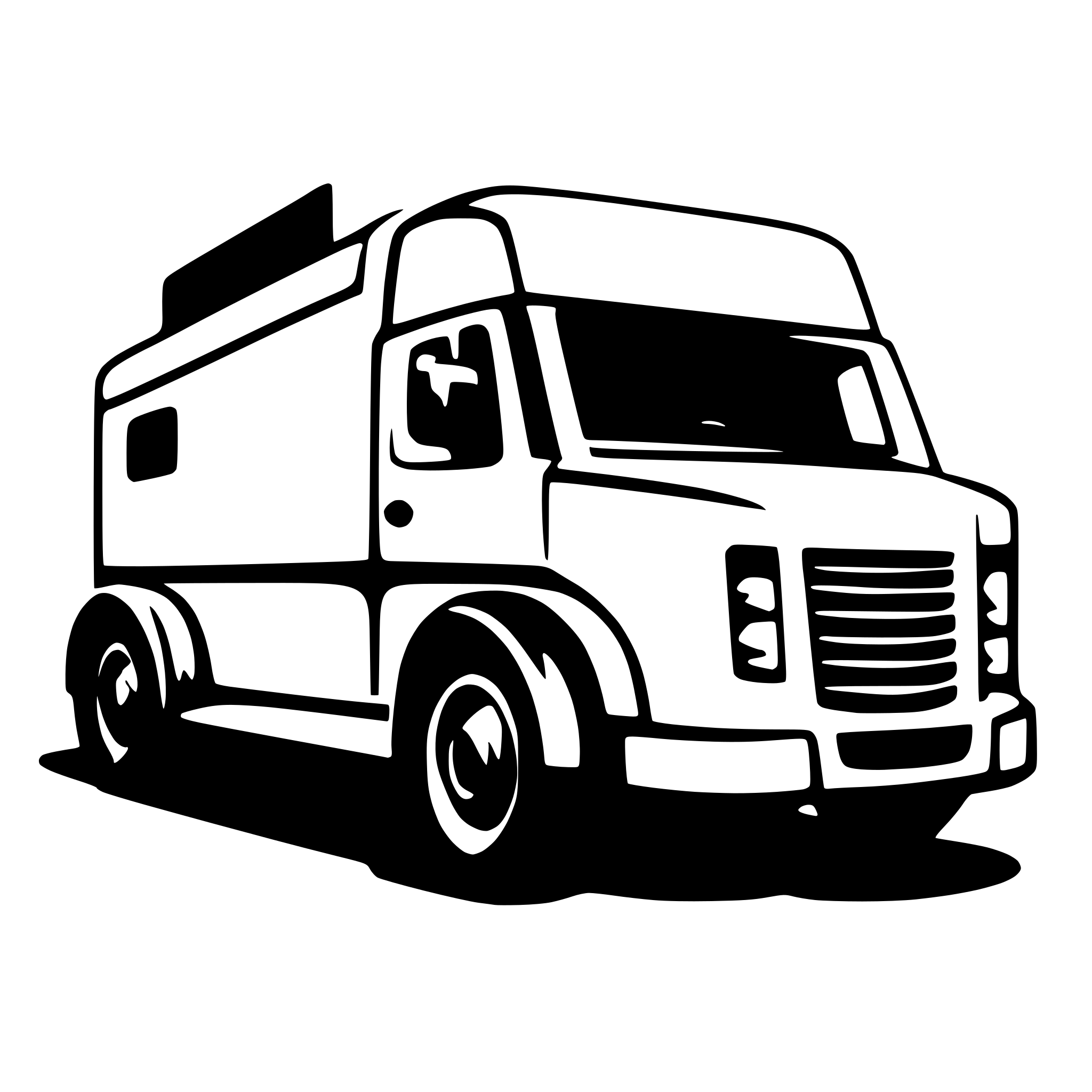 AI-generated SVG of a security vehicle HGV