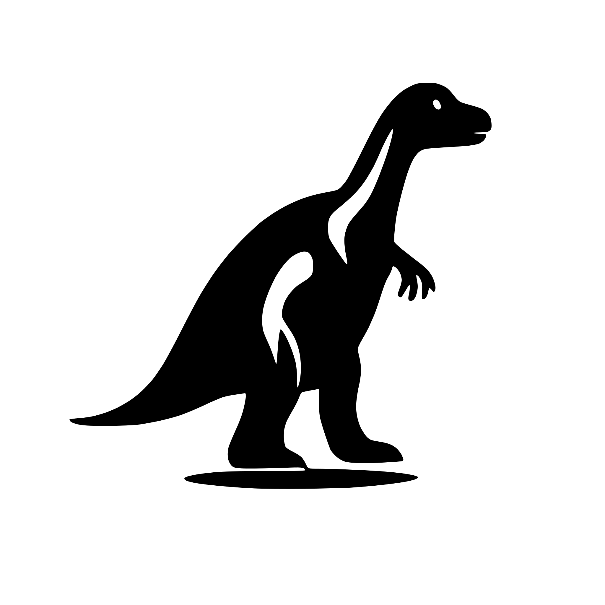 AI-generated SVG of a plain color brontosaurus for a logo. as simple as possible