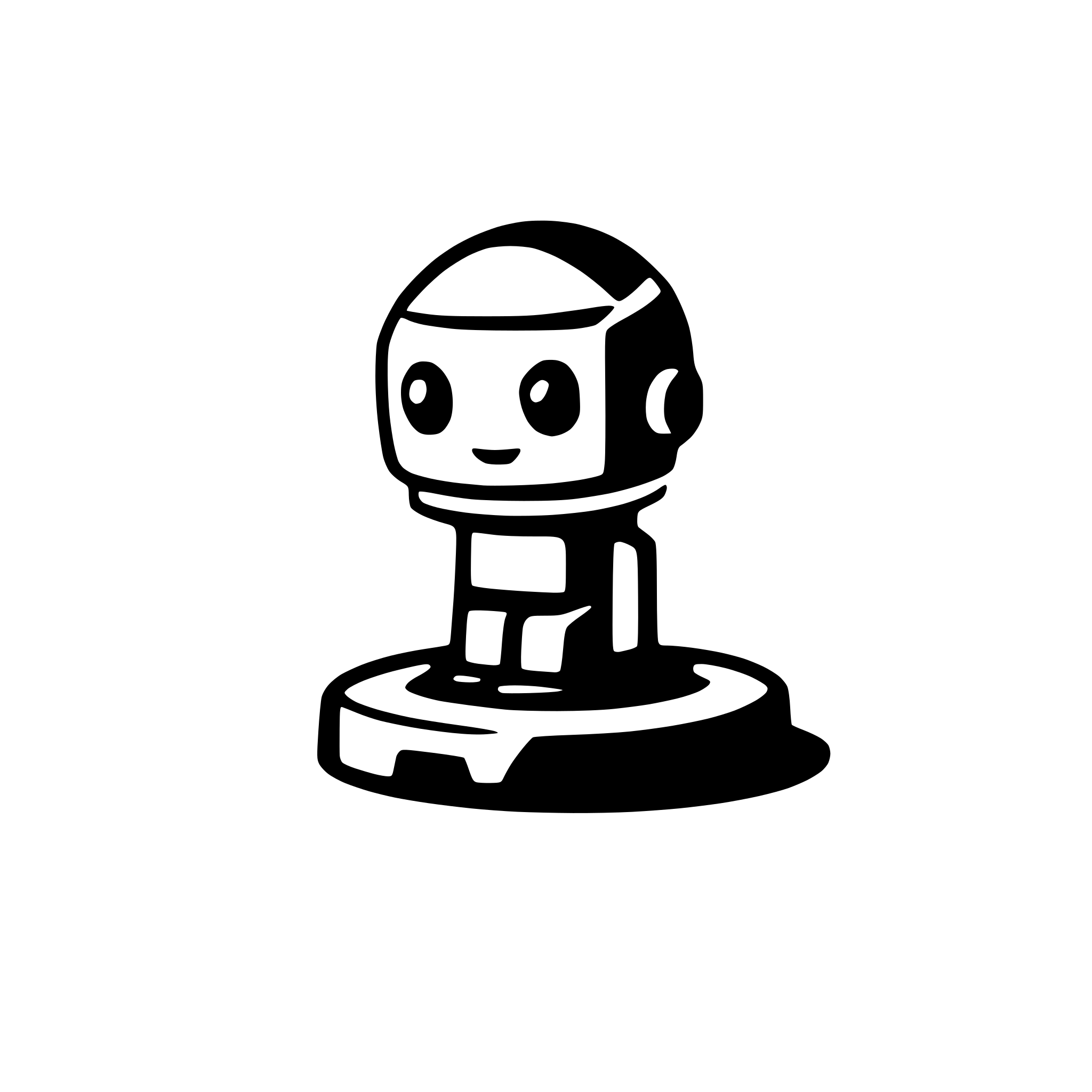 AI-generated SVG of 'small icon for Robot sitting on an island'