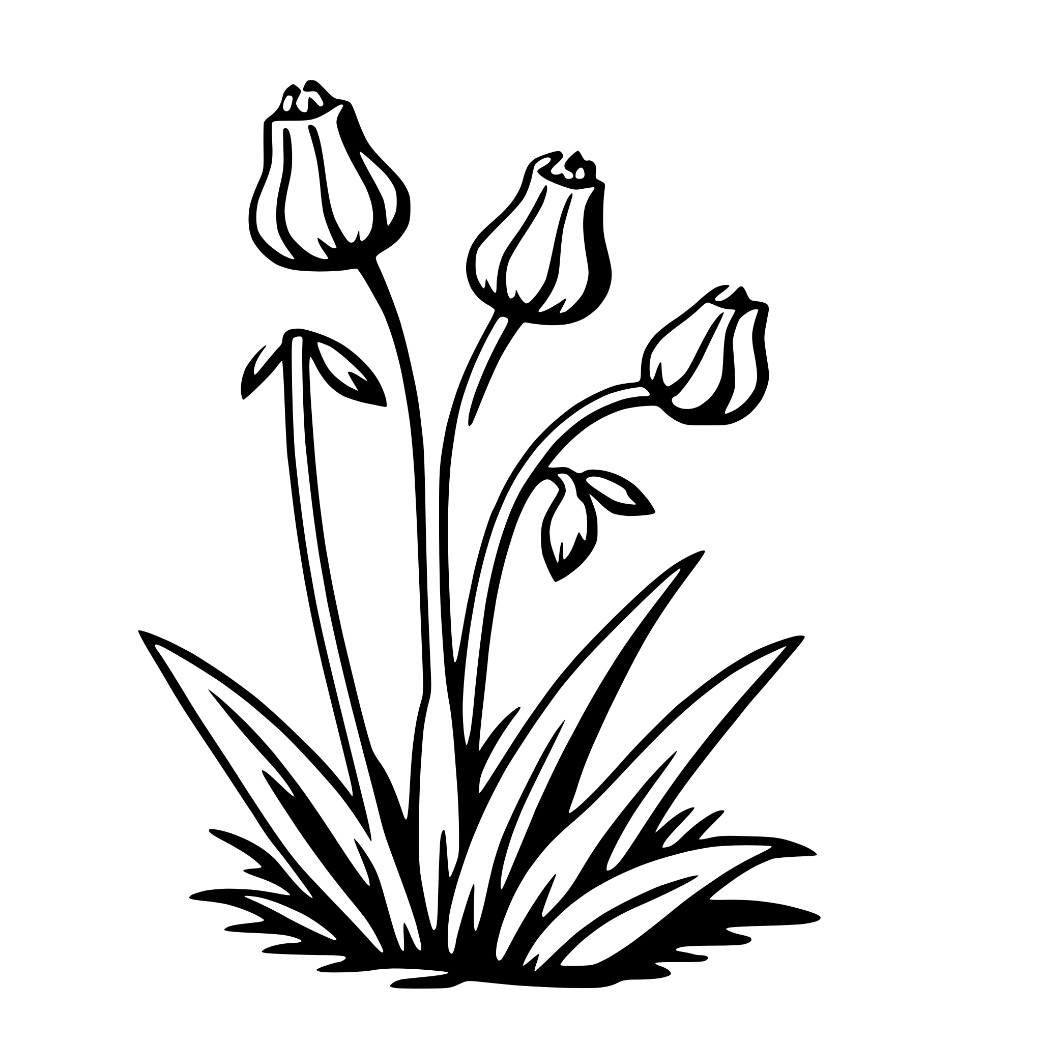 AI-generated SVG of 'bluebell'