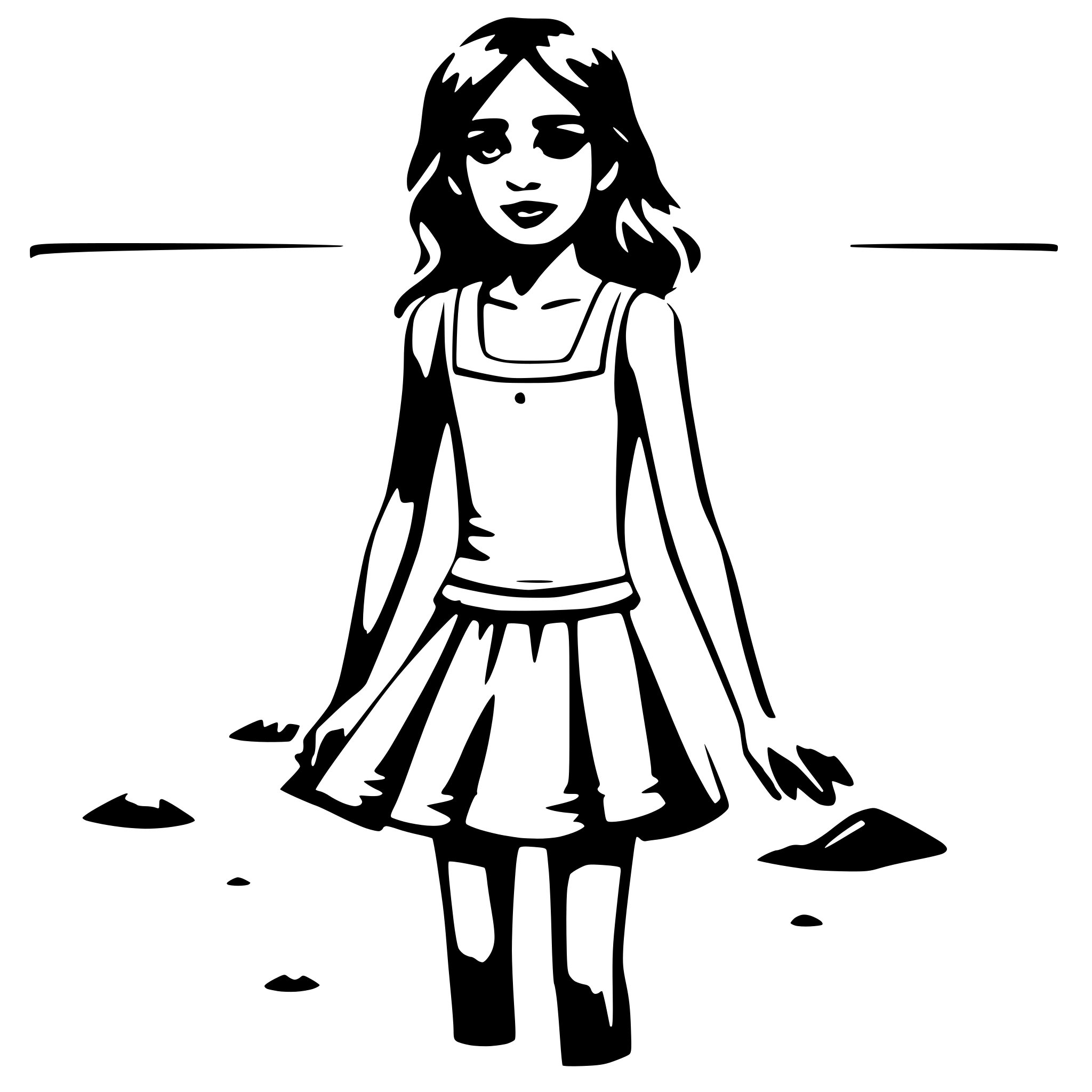 AI-generated SVG of 'A girl the beach'