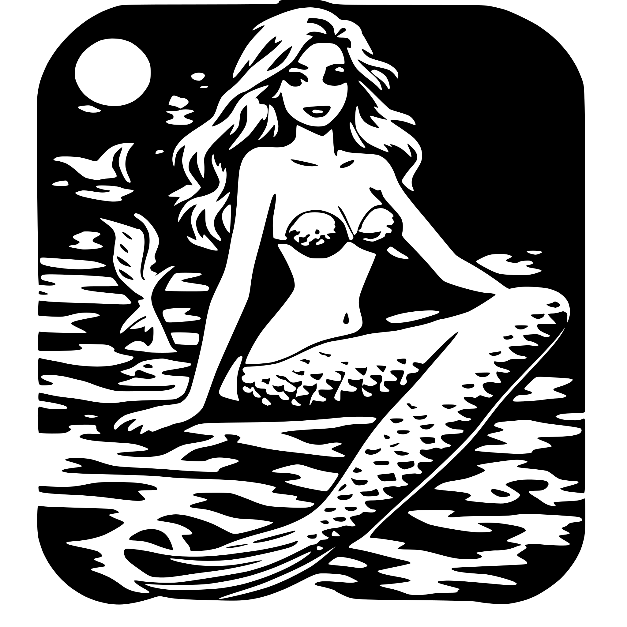 AI-generated SVG of a sexy mermaid