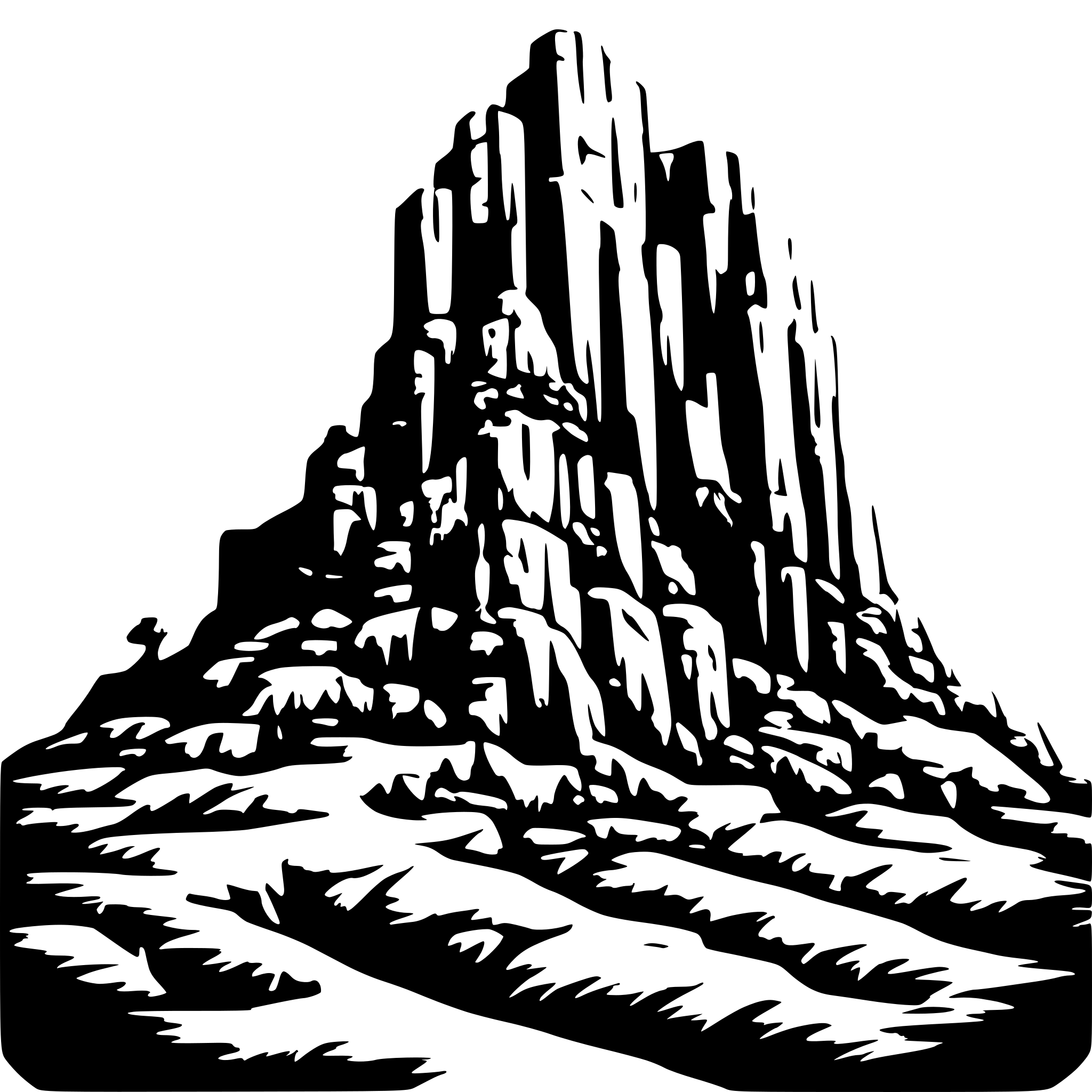 AI-generated SVG of 'cliff topp overlooking horizon'