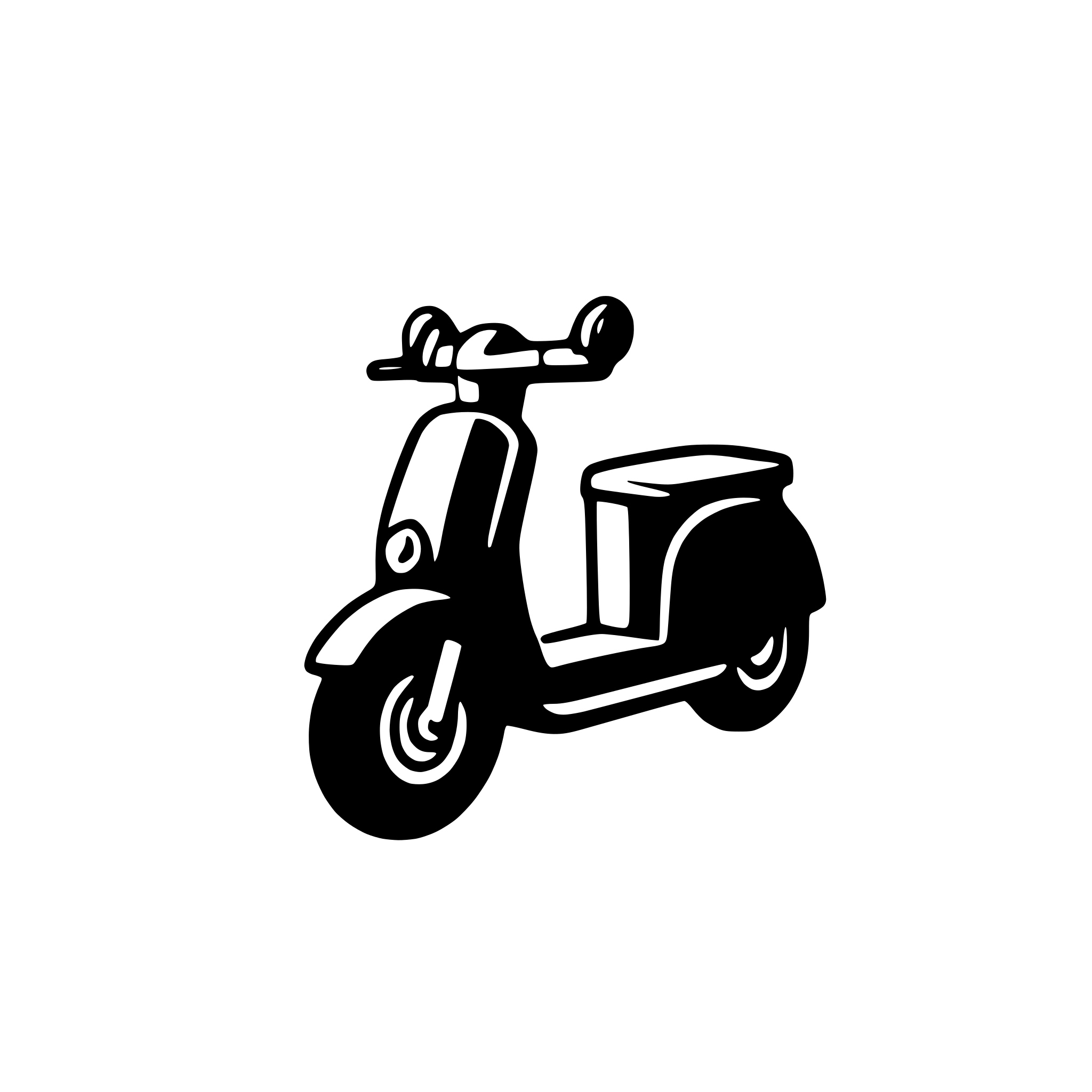 AI-generated SVG of 'iconic scooter'