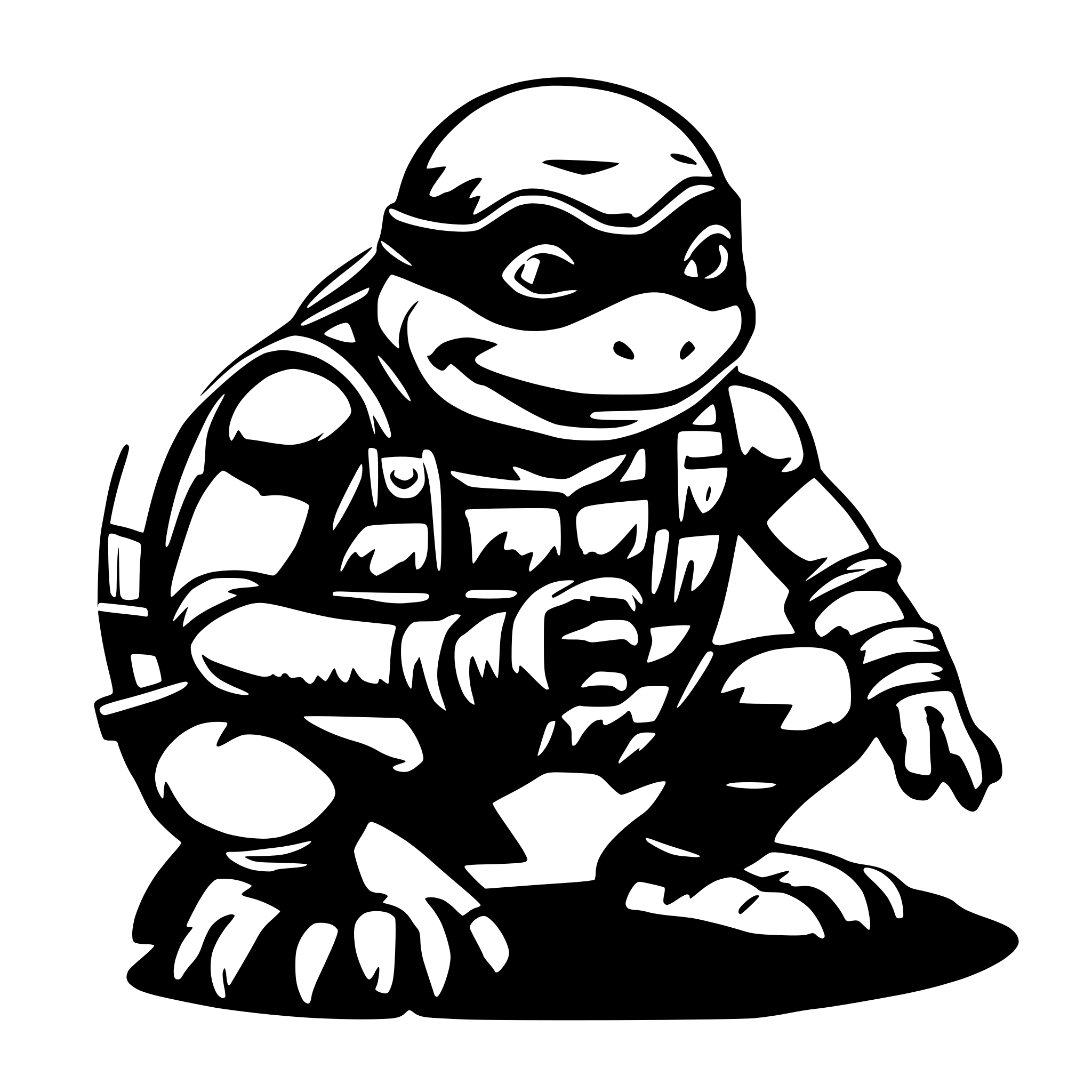 AI-generated SVG of 'ninja turtles'