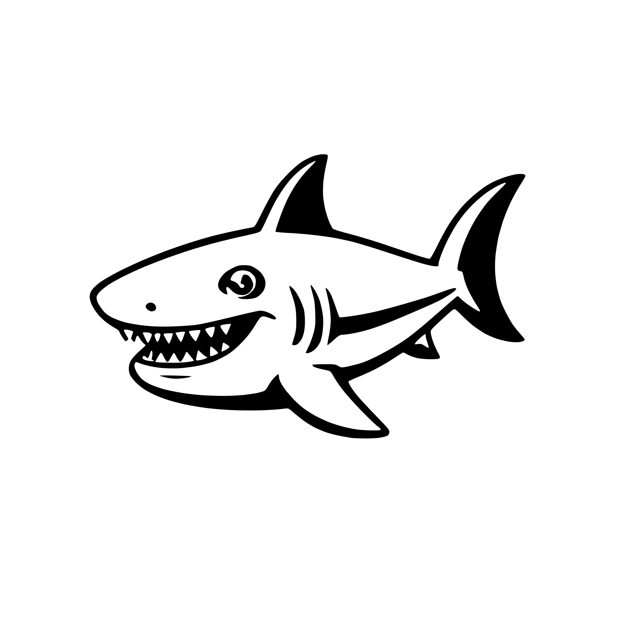 AI-generated SVG of 'sad shark'