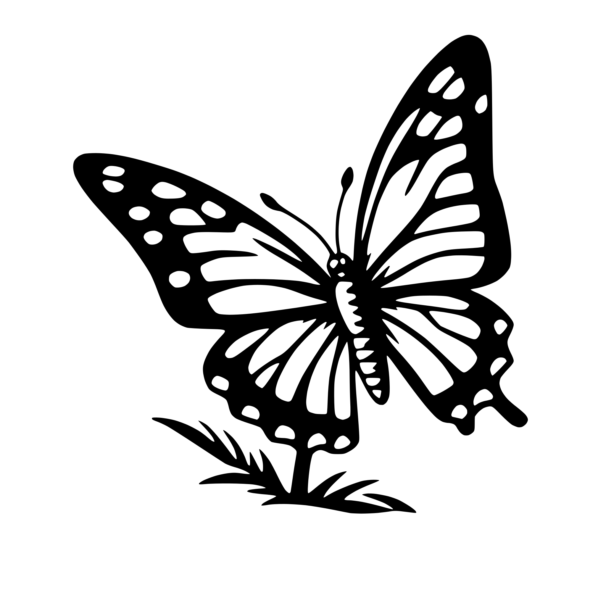 AI-generated SVG of a butterfly