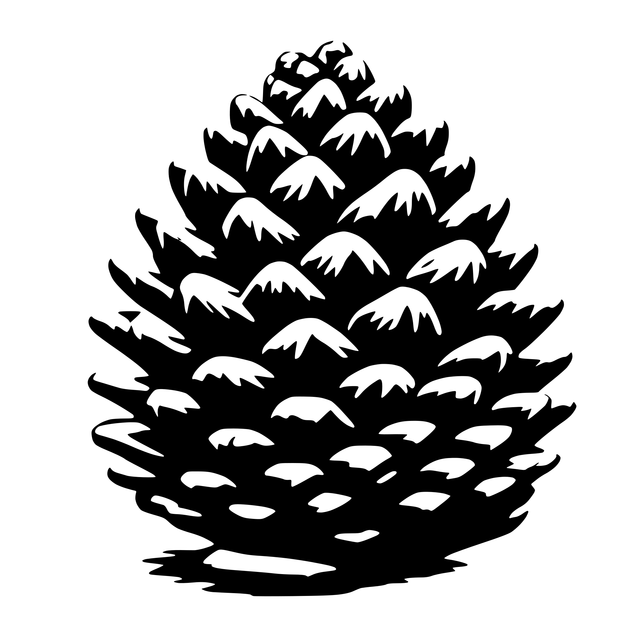 AI-generated SVG of 'basic pinecone'