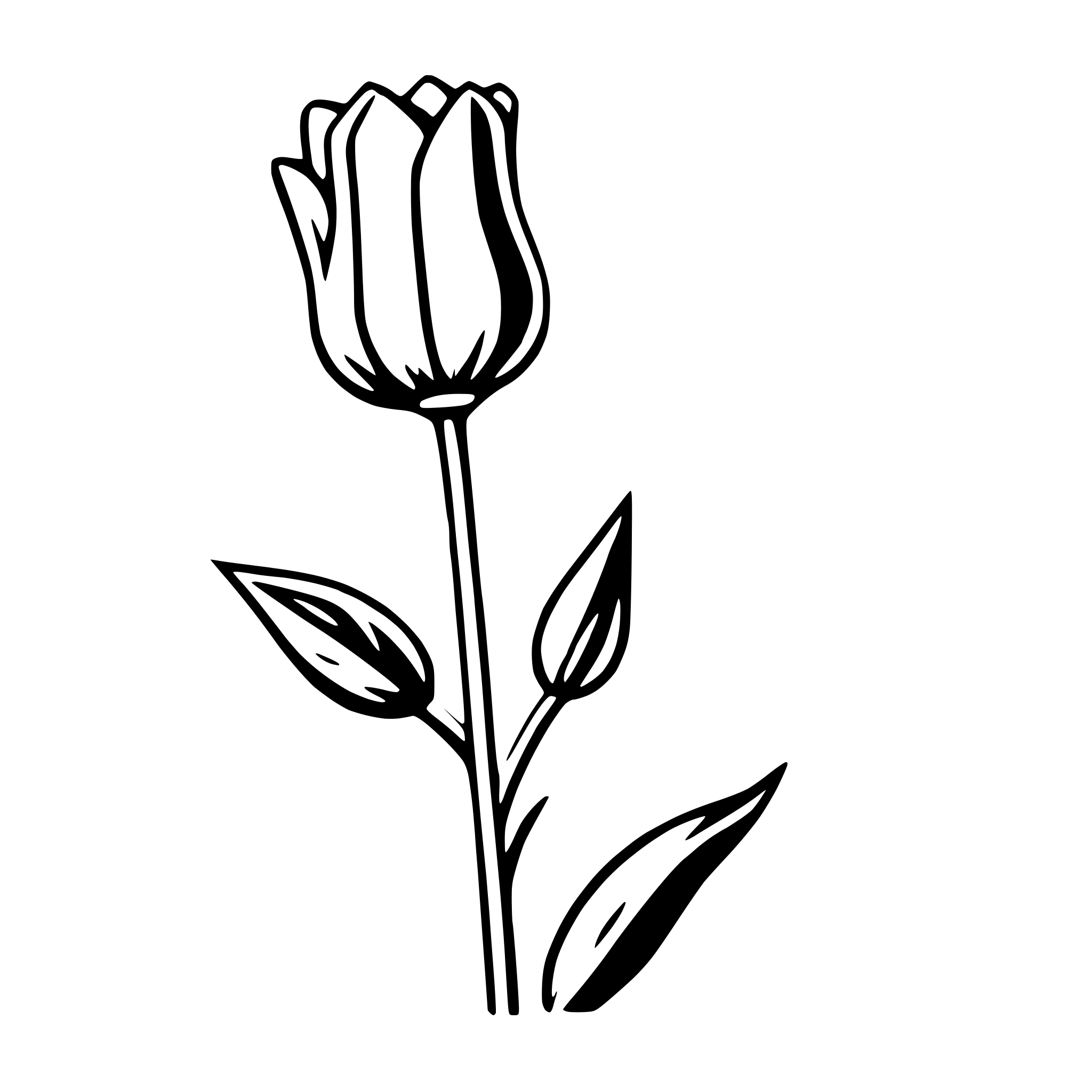 AI-generated SVG of a tulip