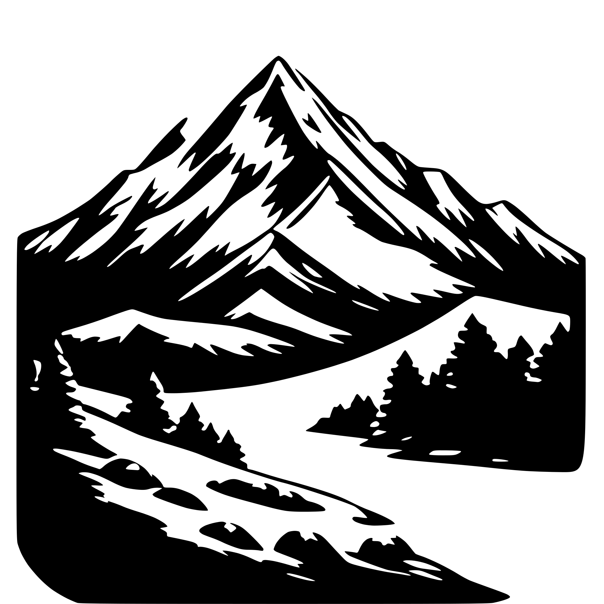 AI-generated SVG of a mountains