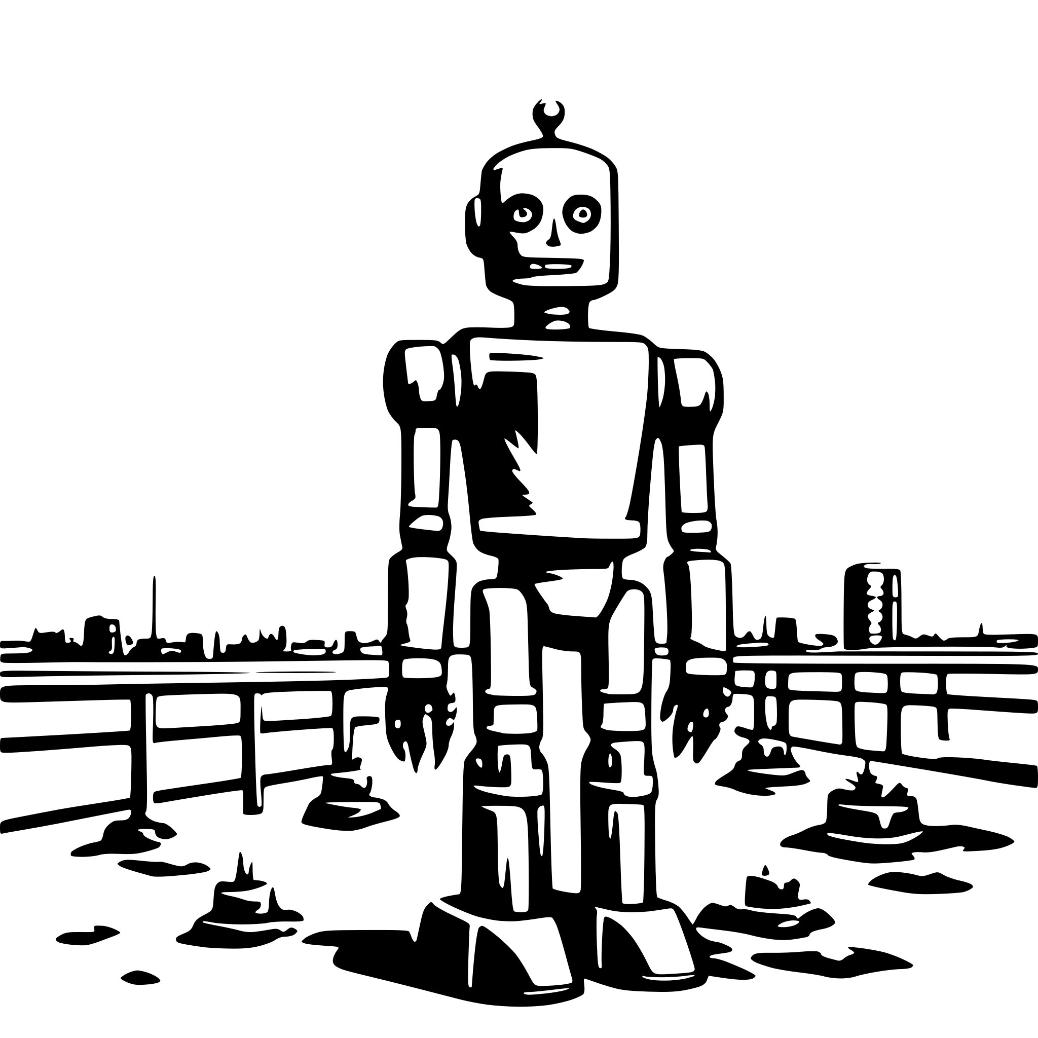 AI-generated SVG of a robot in PV plant