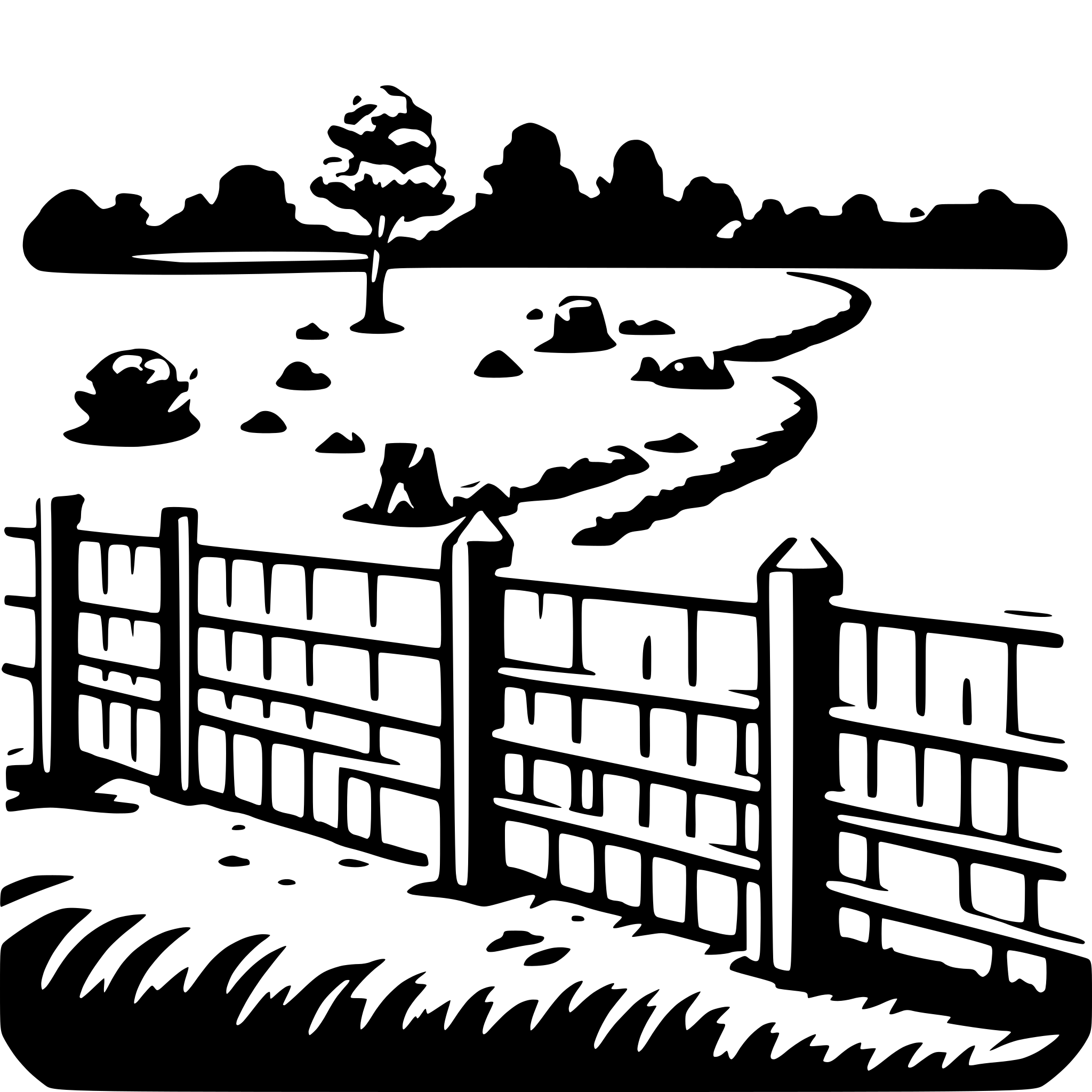 AI-generated SVG of a Cattle Fencing