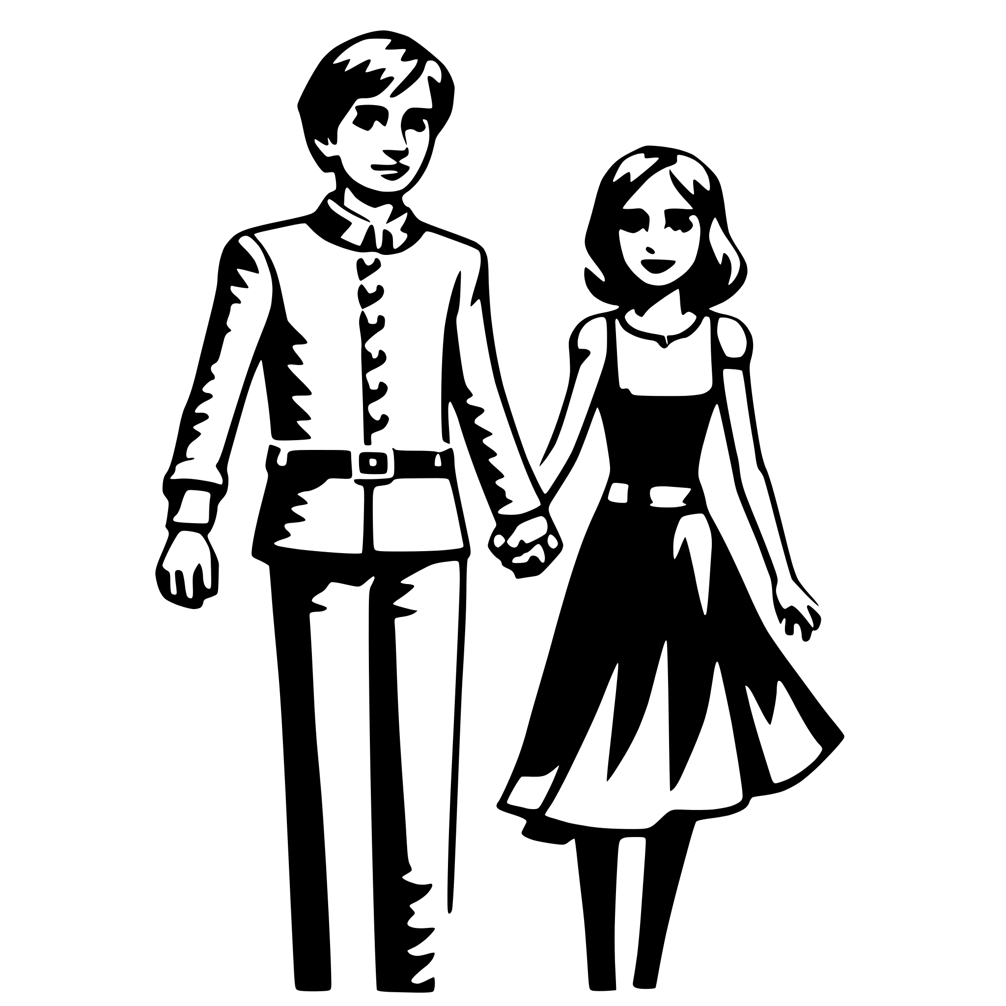 AI-generated SVG of 'couple holding hands'