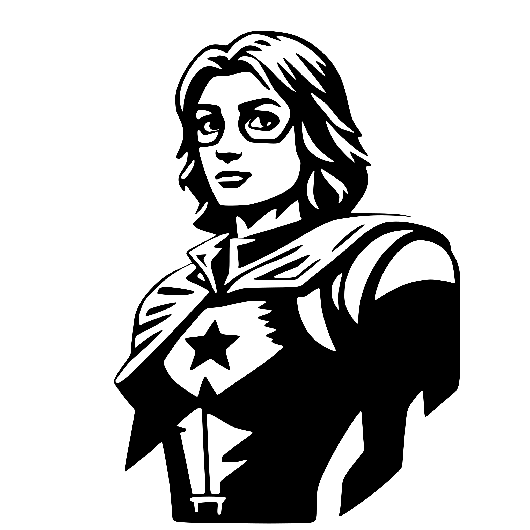 AI-generated SVG of a superhero