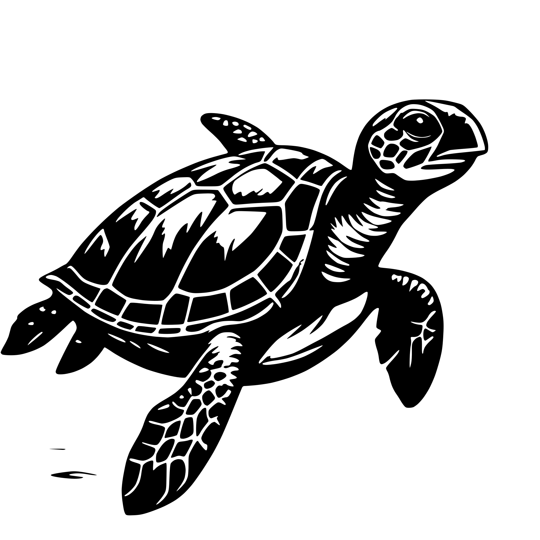 AI-generated SVG of 'sea turtle in ocean'