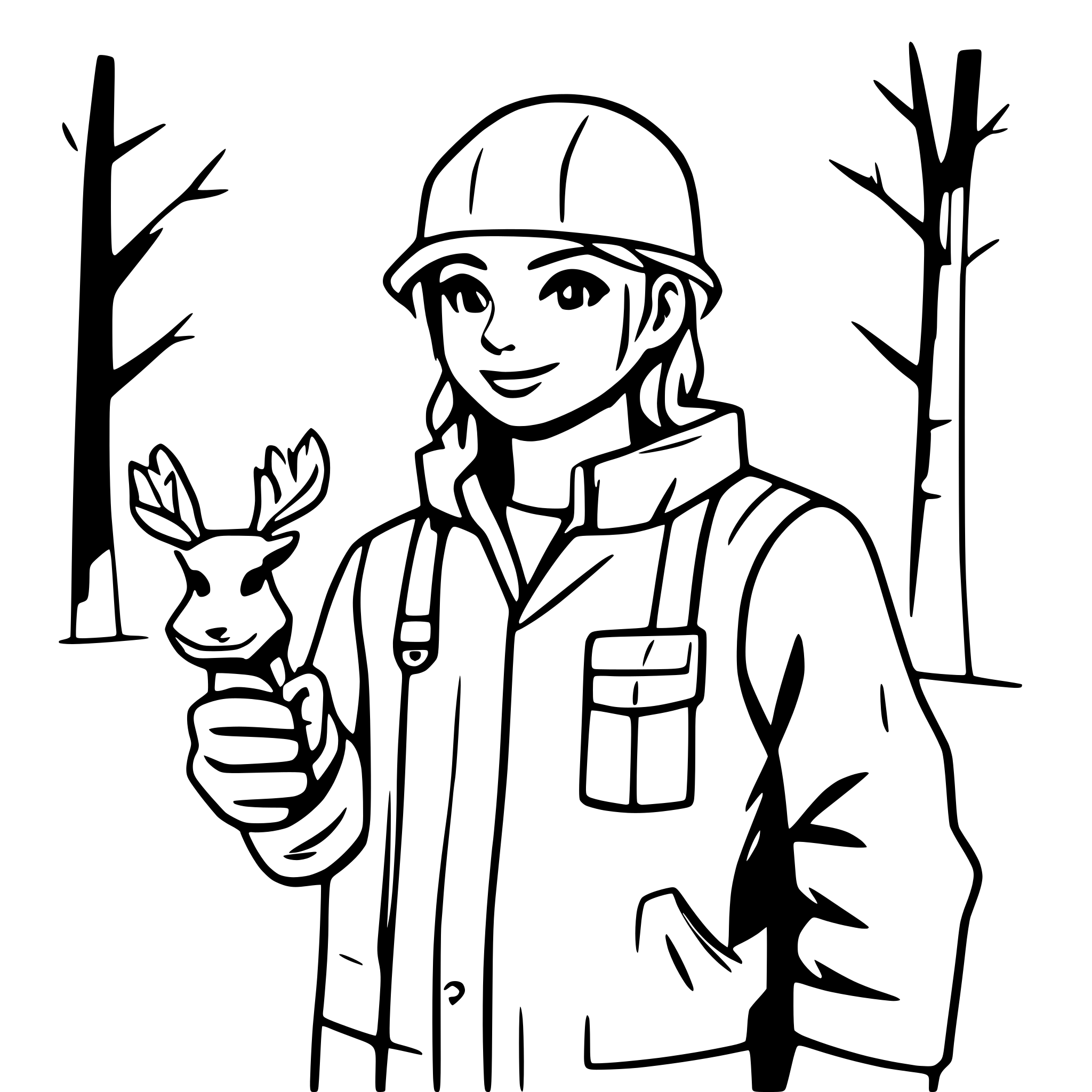 AI-generated SVG of a Electrician that likes to hunt deer ducks and hogs