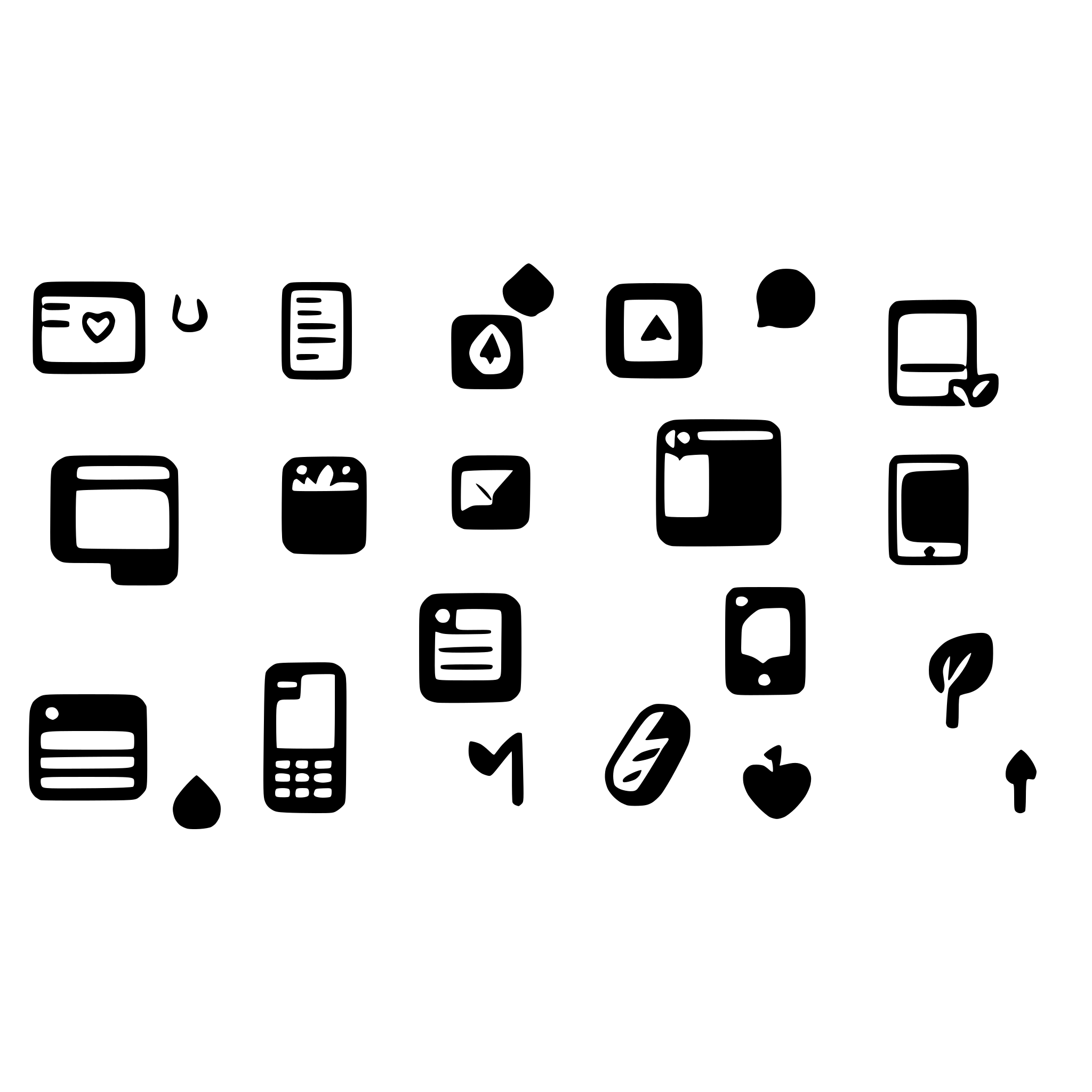 AI-generated SVG of a Create a seamless vector pattern illustration resembling a chat background, featuring numerous compact icons floating closely together. The icons should represent various symbols, including communication, technology, and everyday objects, arranged in a visually appealing and dense layout. The distribution should be balanced without excessive empty spaces, ensuring a continuous and engaging pattern. The design should have a clean and modern aesthetic with smooth lines and a monochromatic black-an