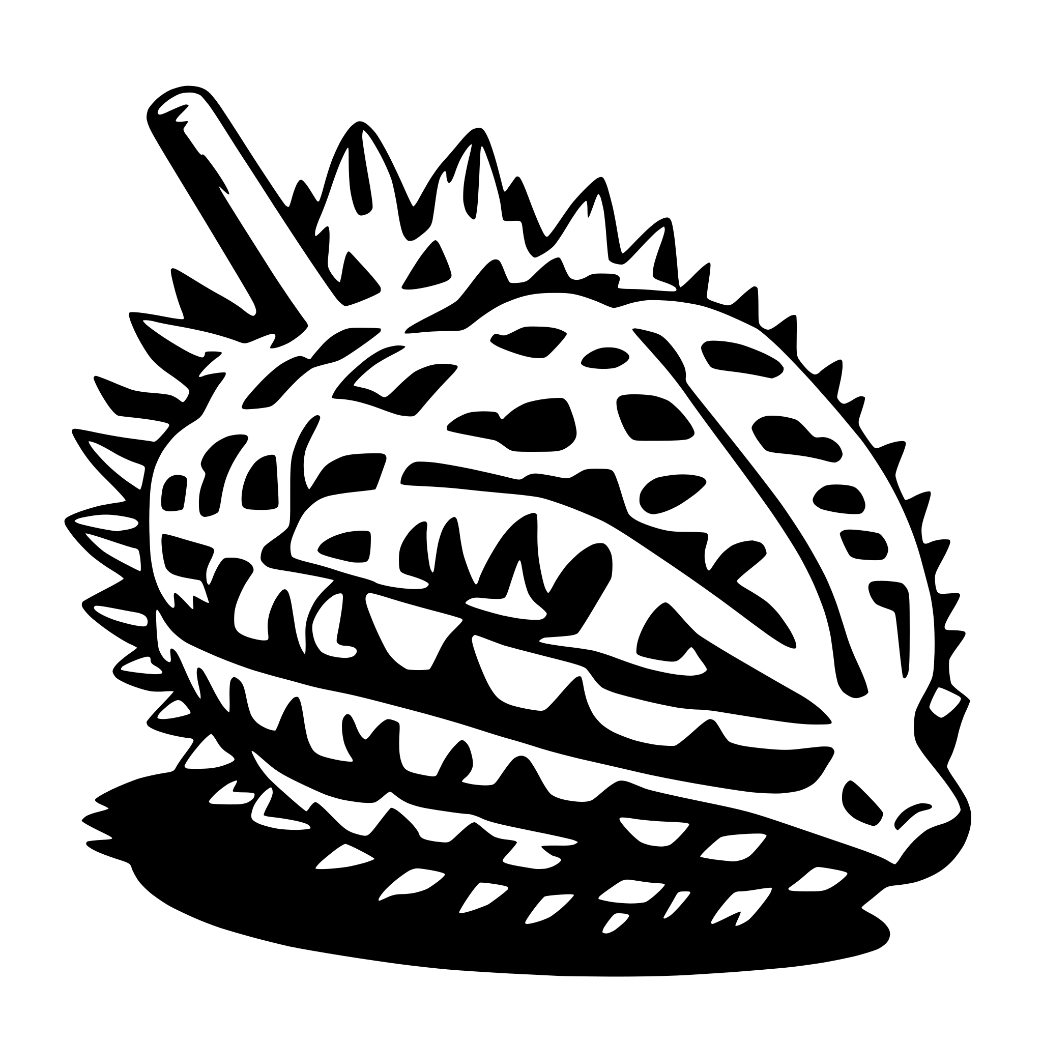AI-generated SVG of 'durian'