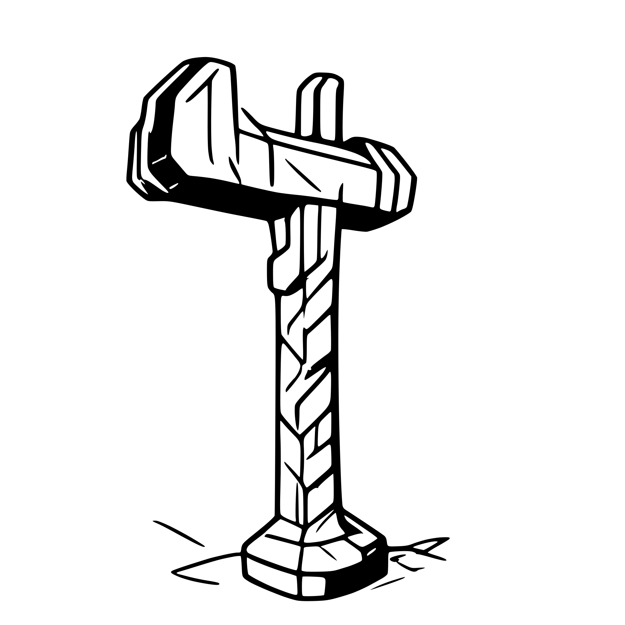 AI-generated SVG of a a sledgehammer for war