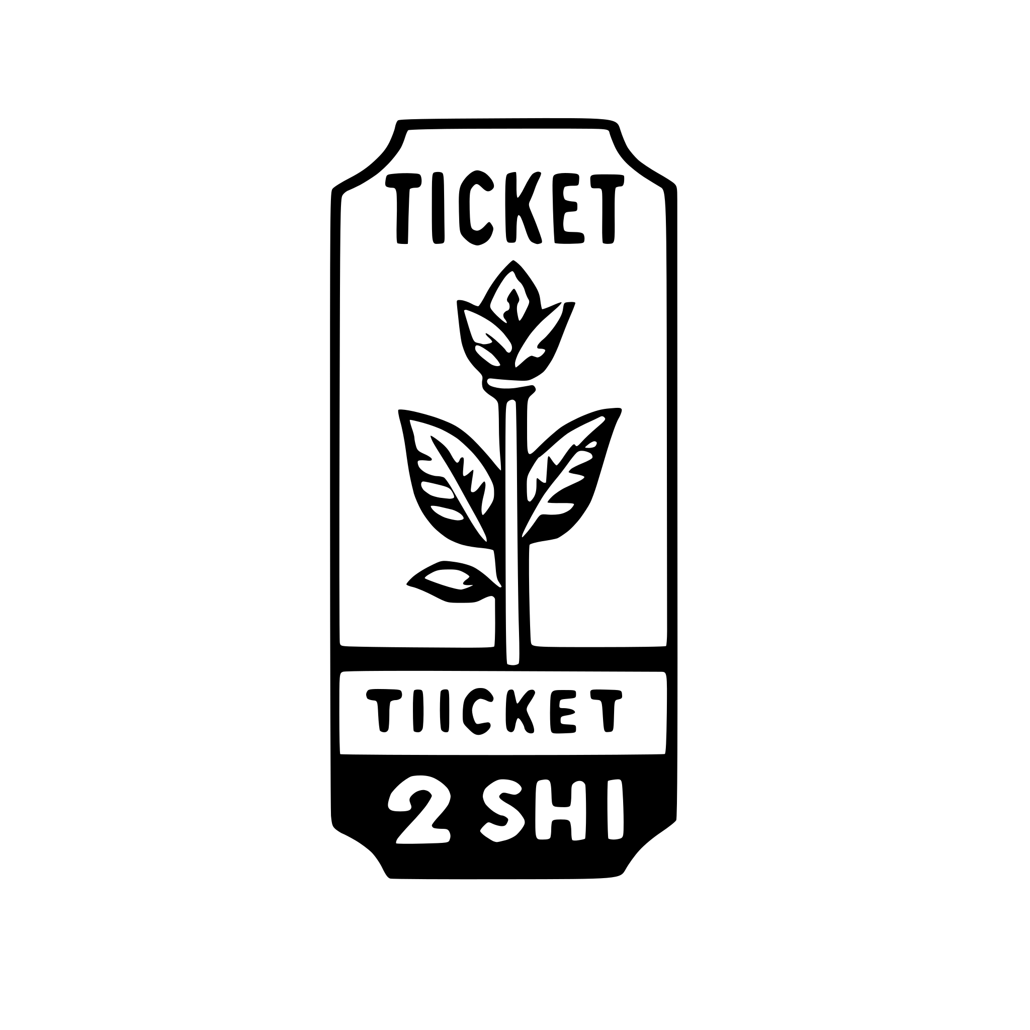 AI-generated SVG of a ticket