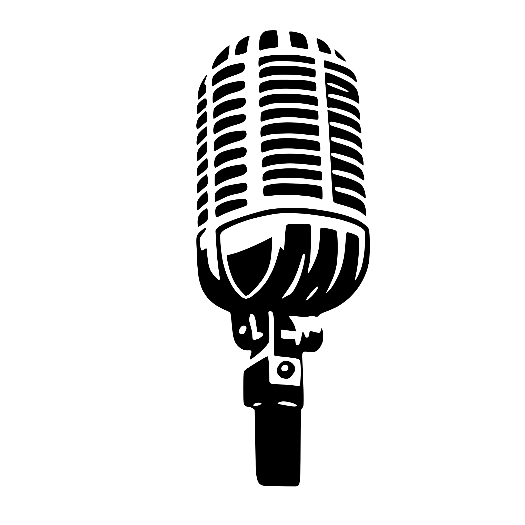 AI-generated SVG of a Stencil microphone