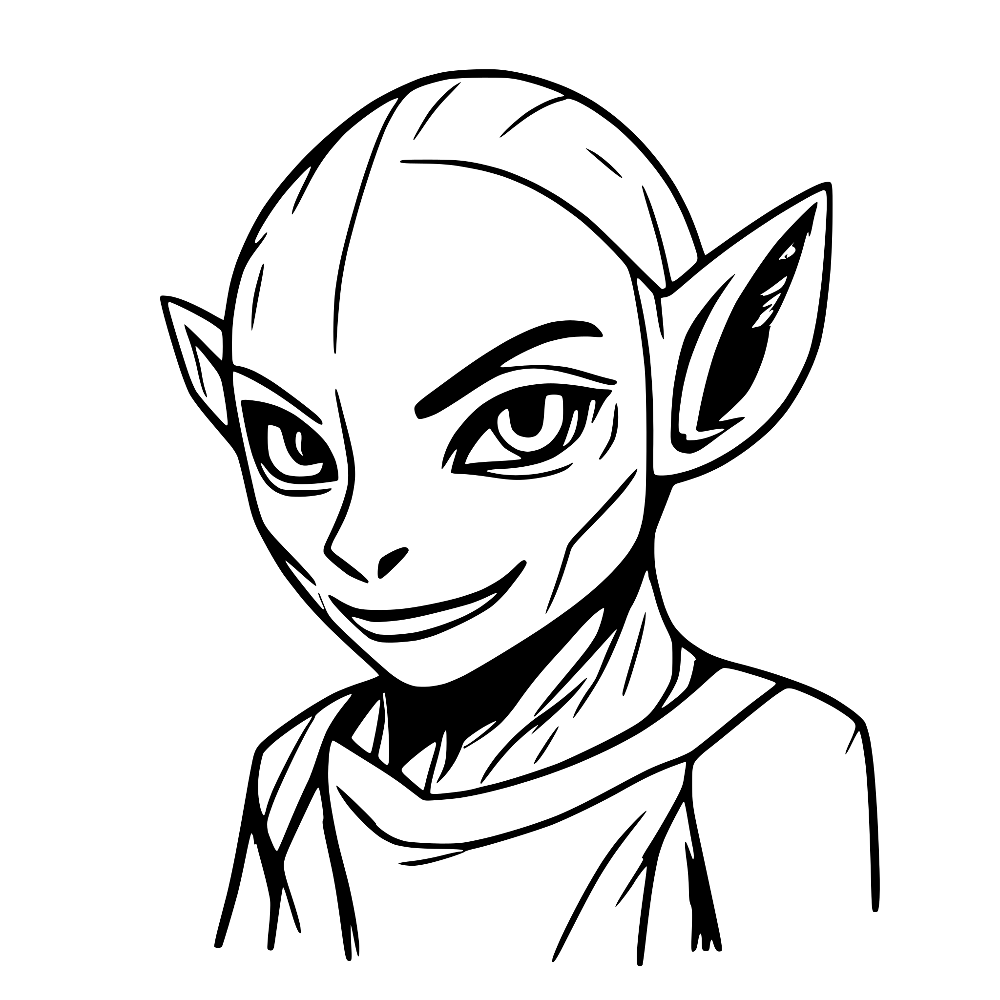 AI-generated SVG of 'a goblin head'