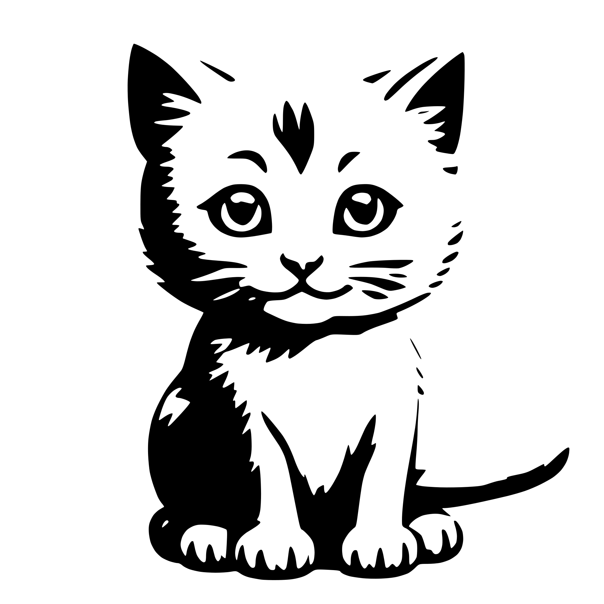 AI-generated SVG of a cute kitten