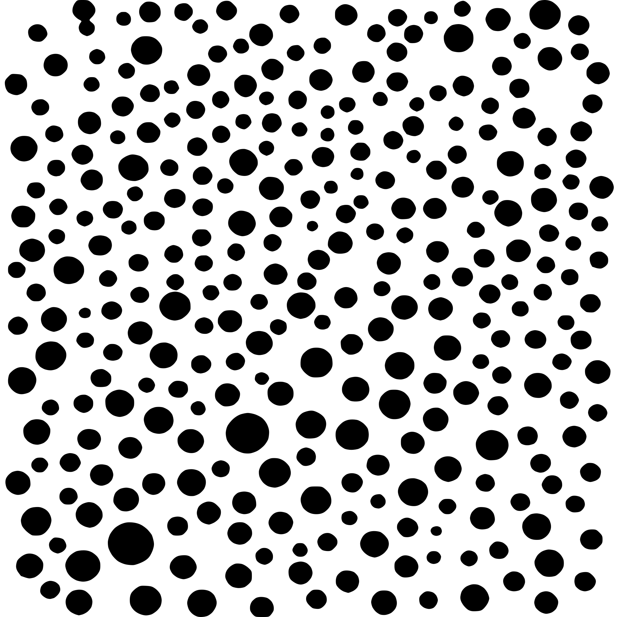 AI-generated SVG of a confetti nonoverlaping dots