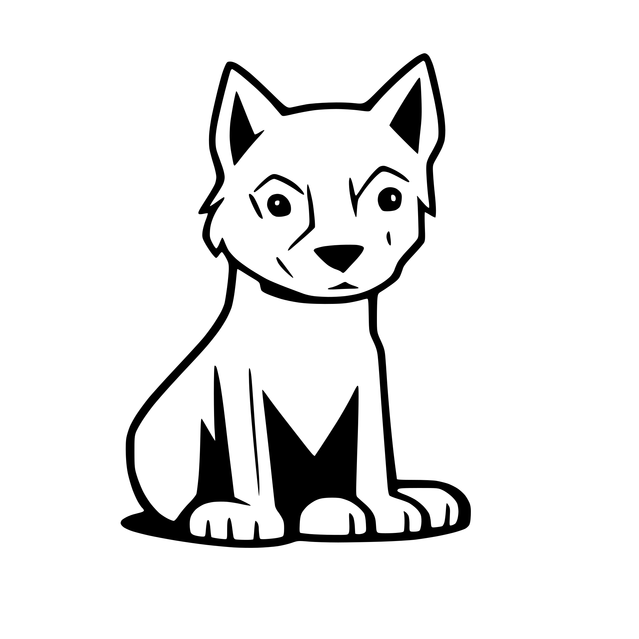 AI-generated SVG of a minimalistic dog