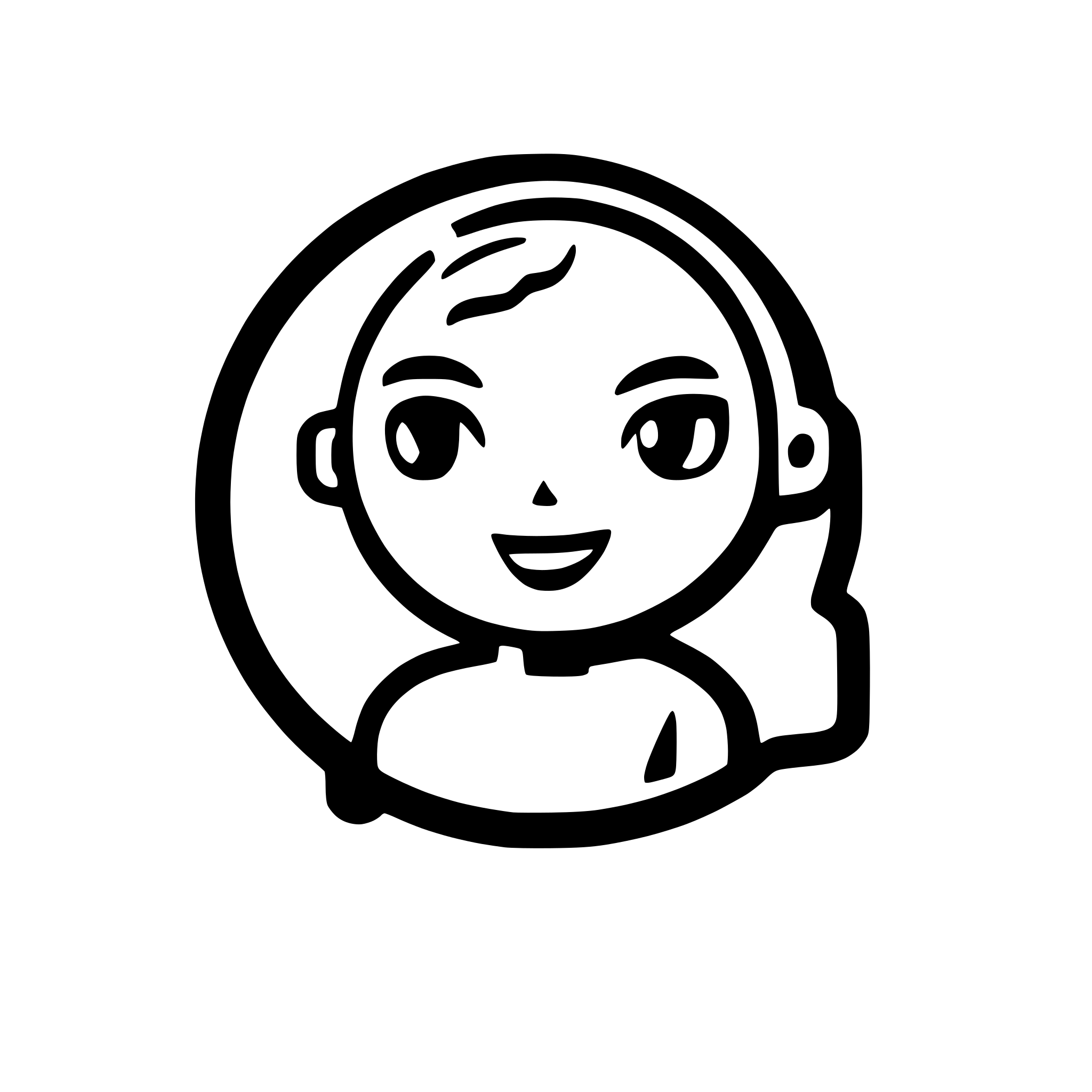 AI-generated SVG of a chat bot icon head is a message bubble