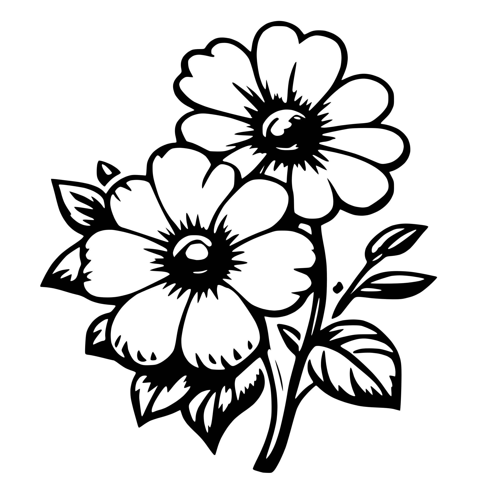 AI-generated SVG of a flower