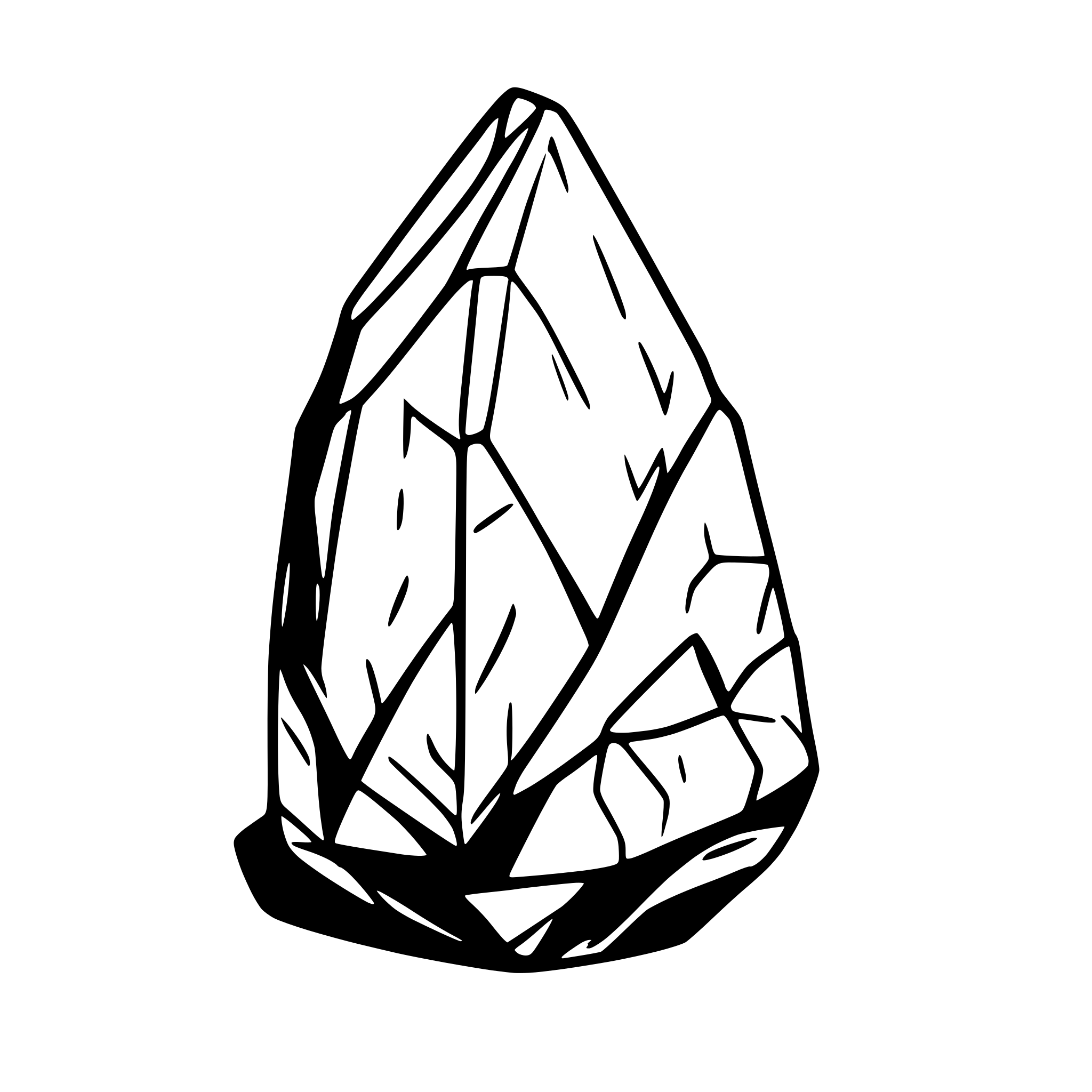 AI-generated SVG of a bronze ore in a shape of precious shard