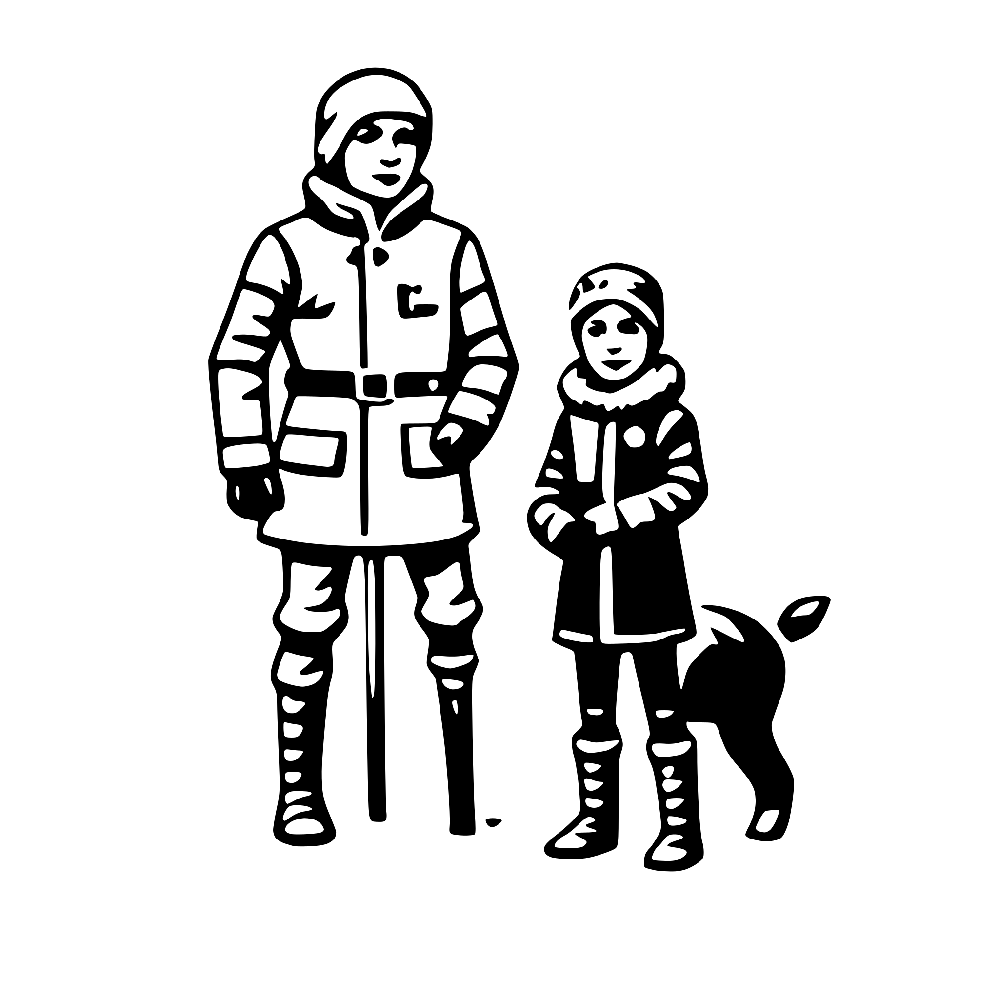AI-generated SVG of a polar expedition