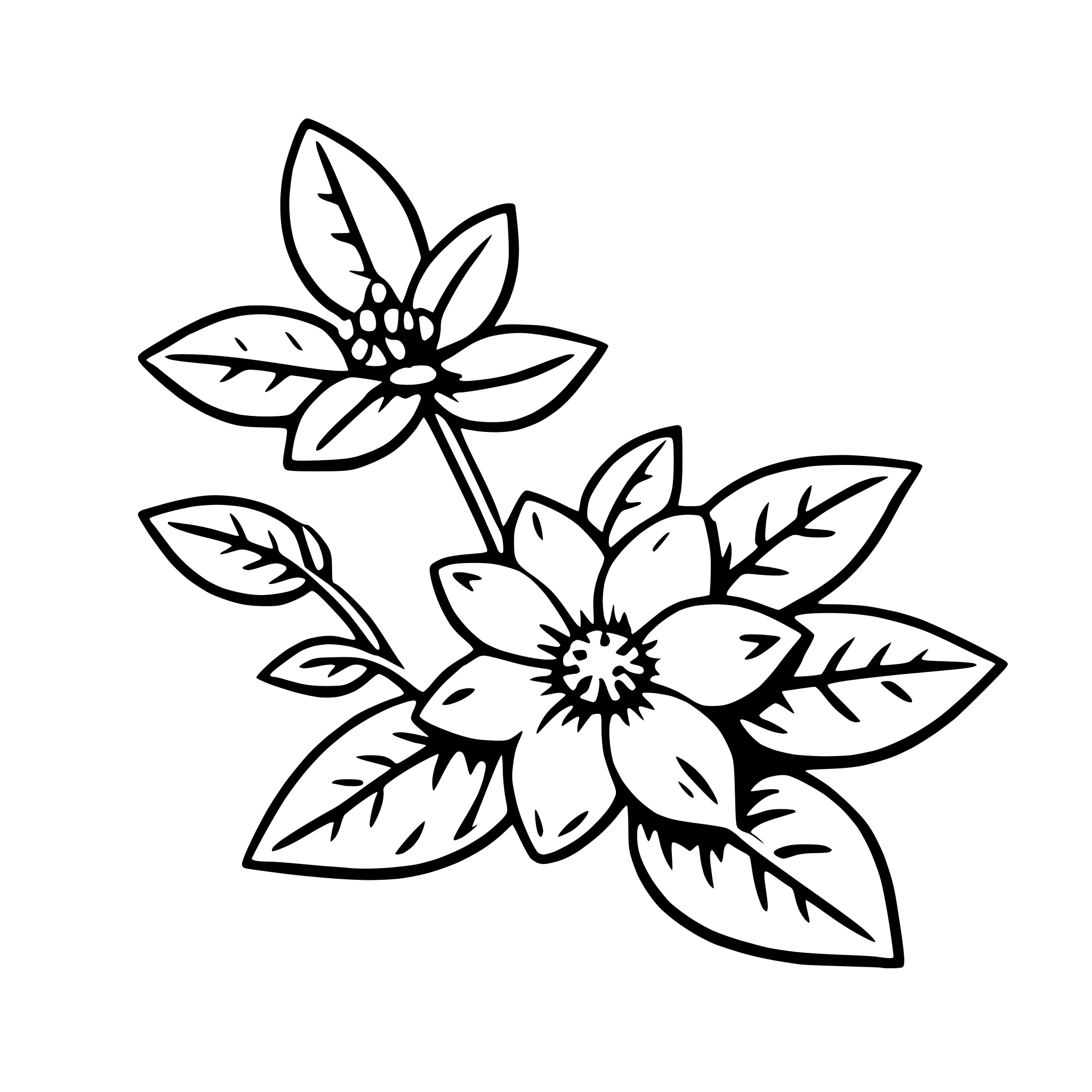 AI-generated SVG of a jasmine