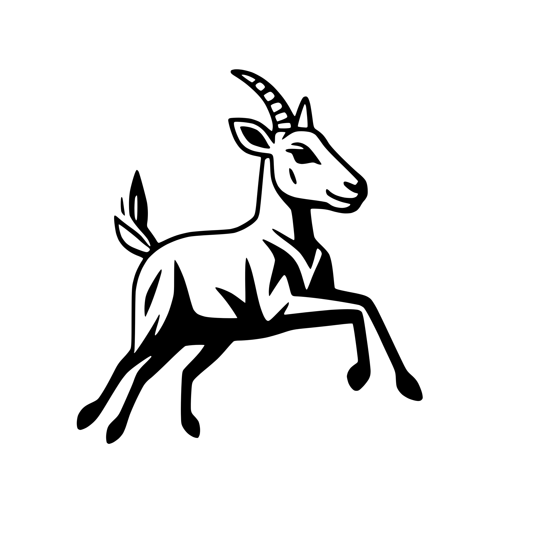 AI-generated SVG of 'gazelle leaping in grasslands'