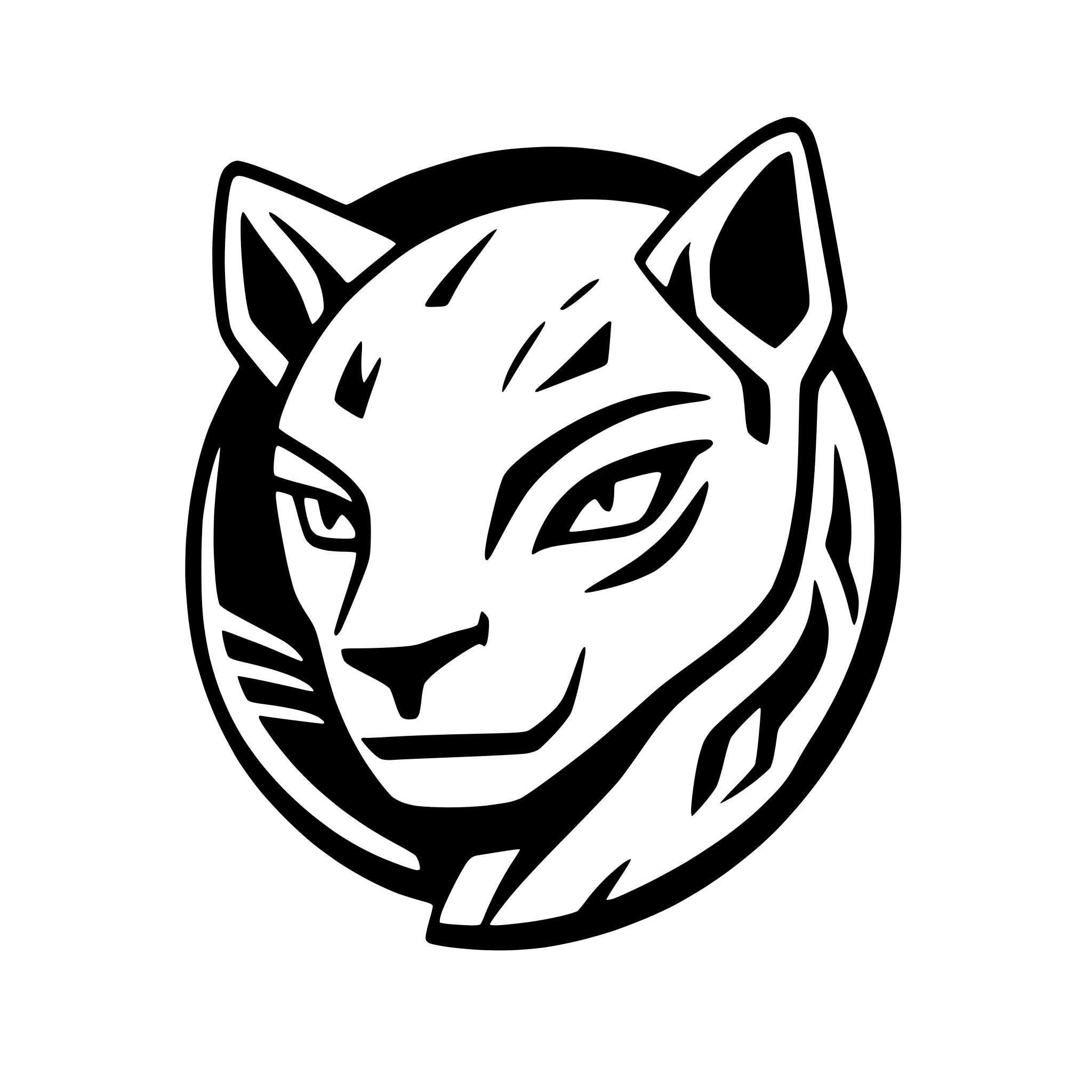AI-generated SVG of a puma portrait