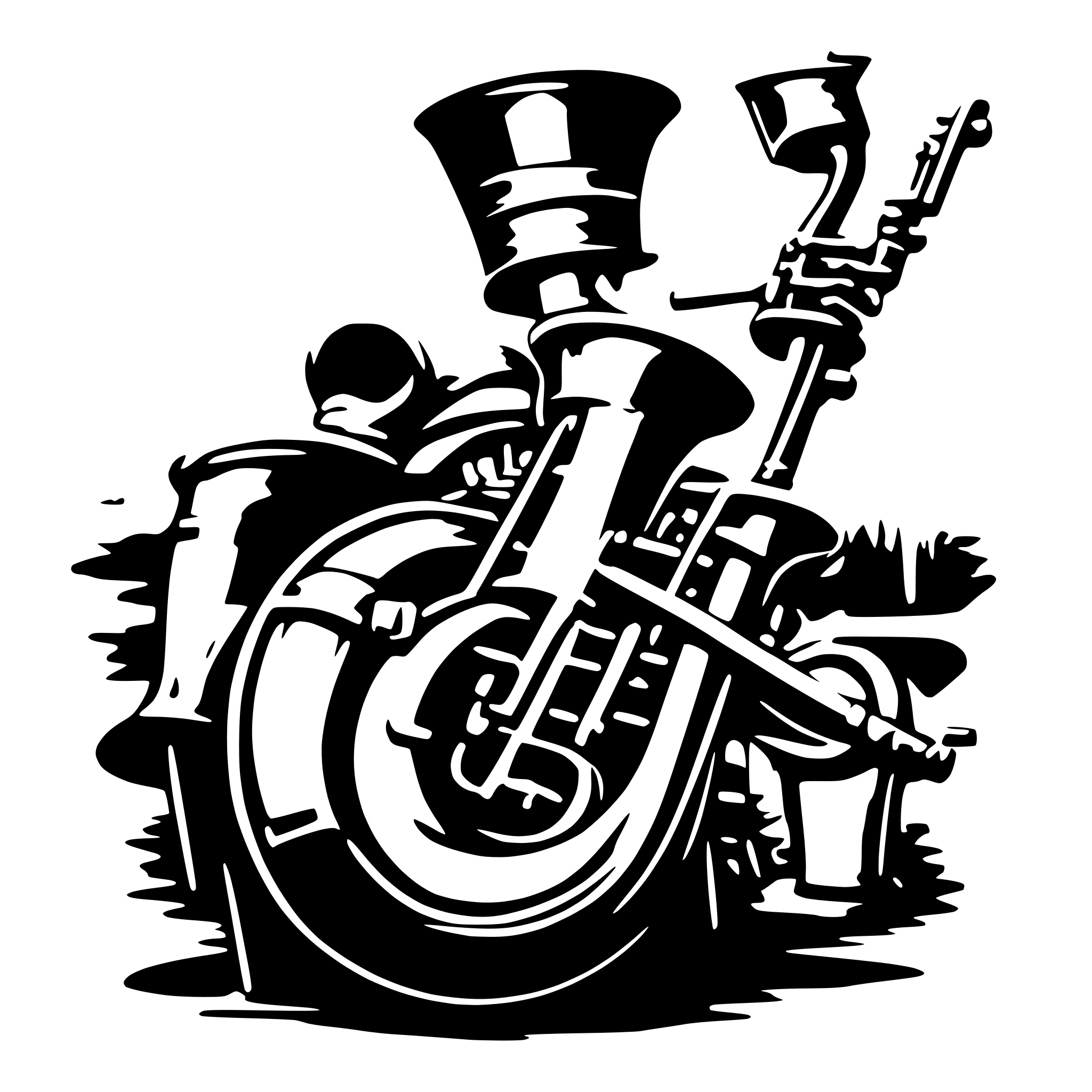 AI-generated SVG of a brass band
