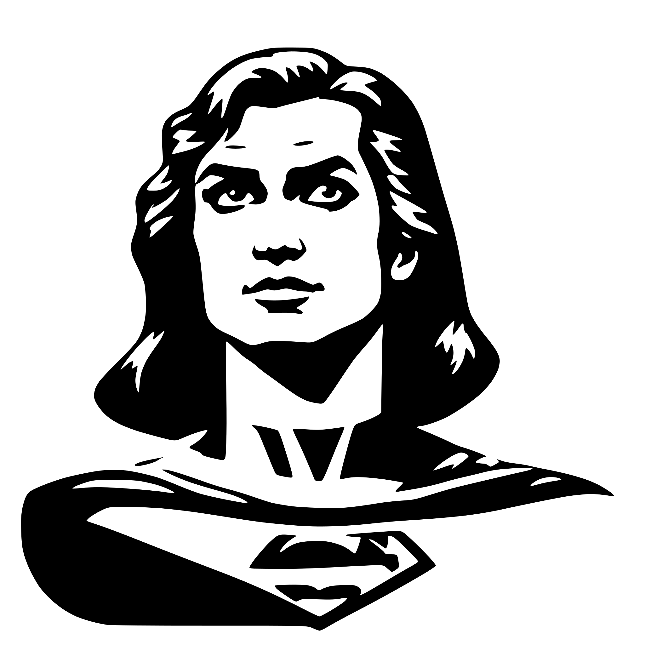 AI-generated SVG of 'Superman'
