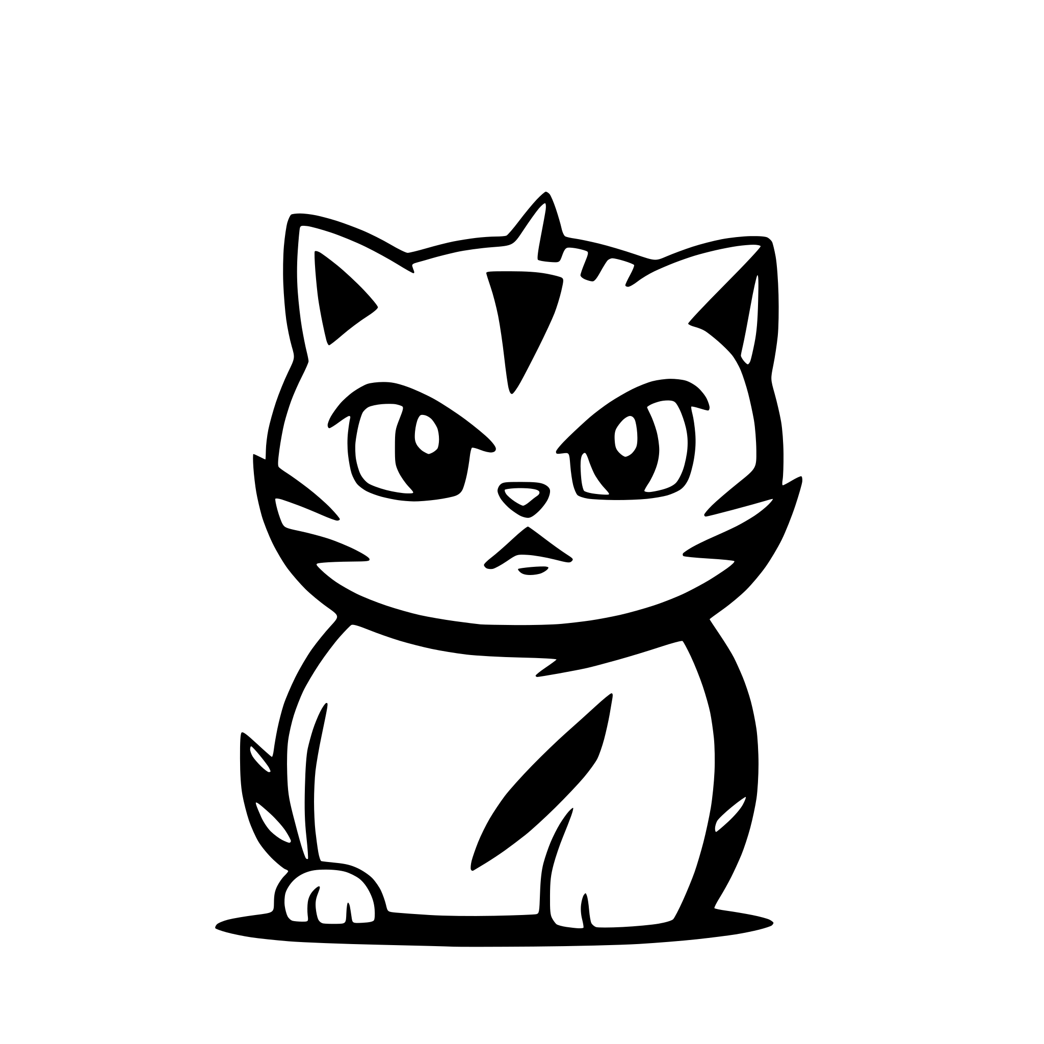 AI-generated SVG of a bad very angry cat
