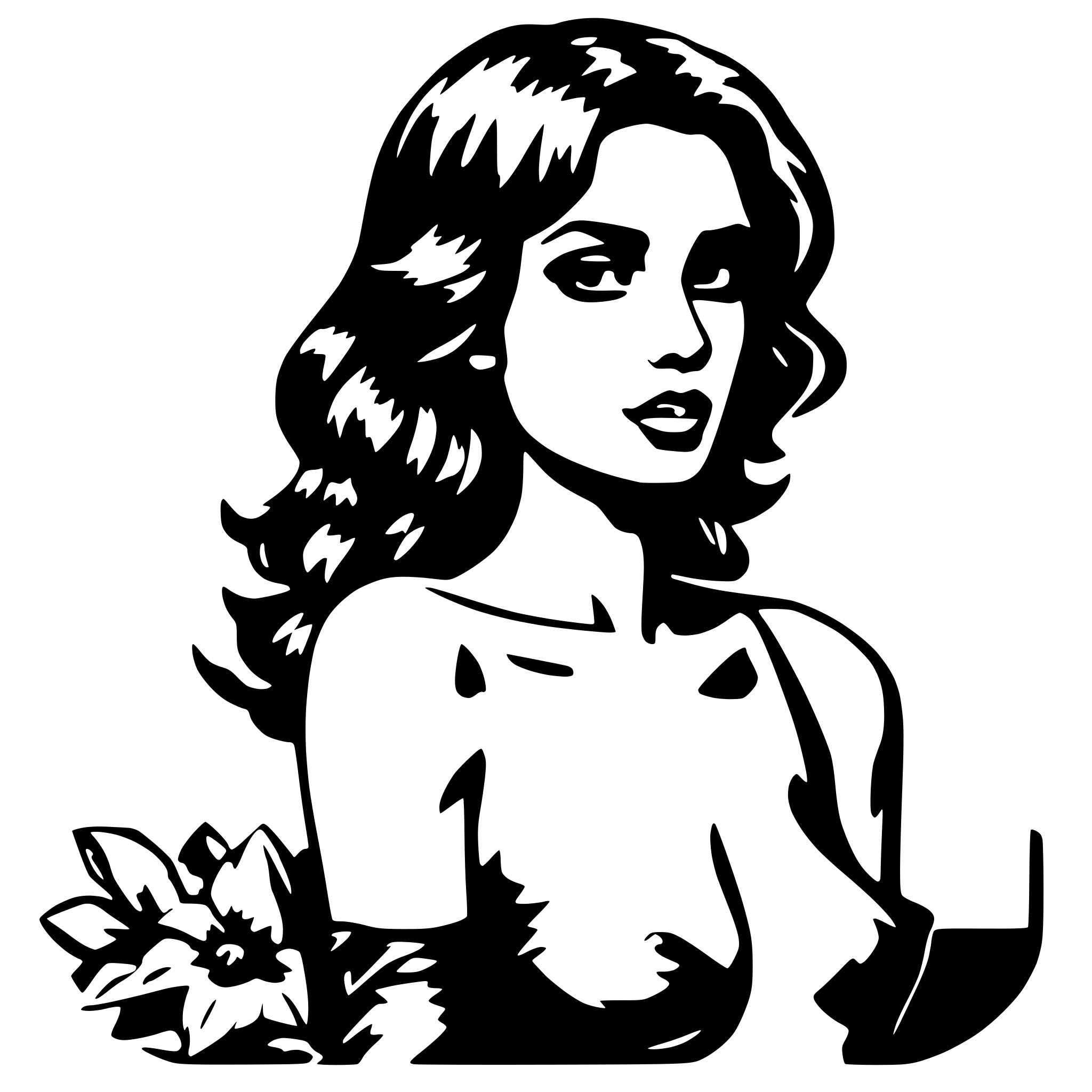 AI-generated SVG of a nude woman