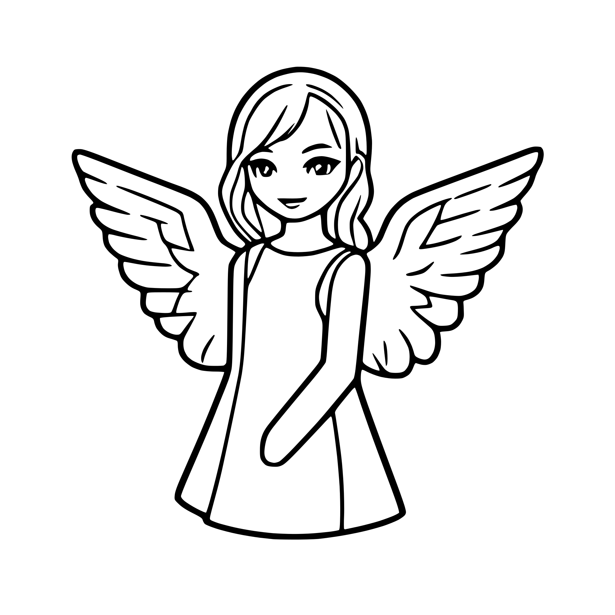 AI-generated SVG of 'angel wings with halo'
