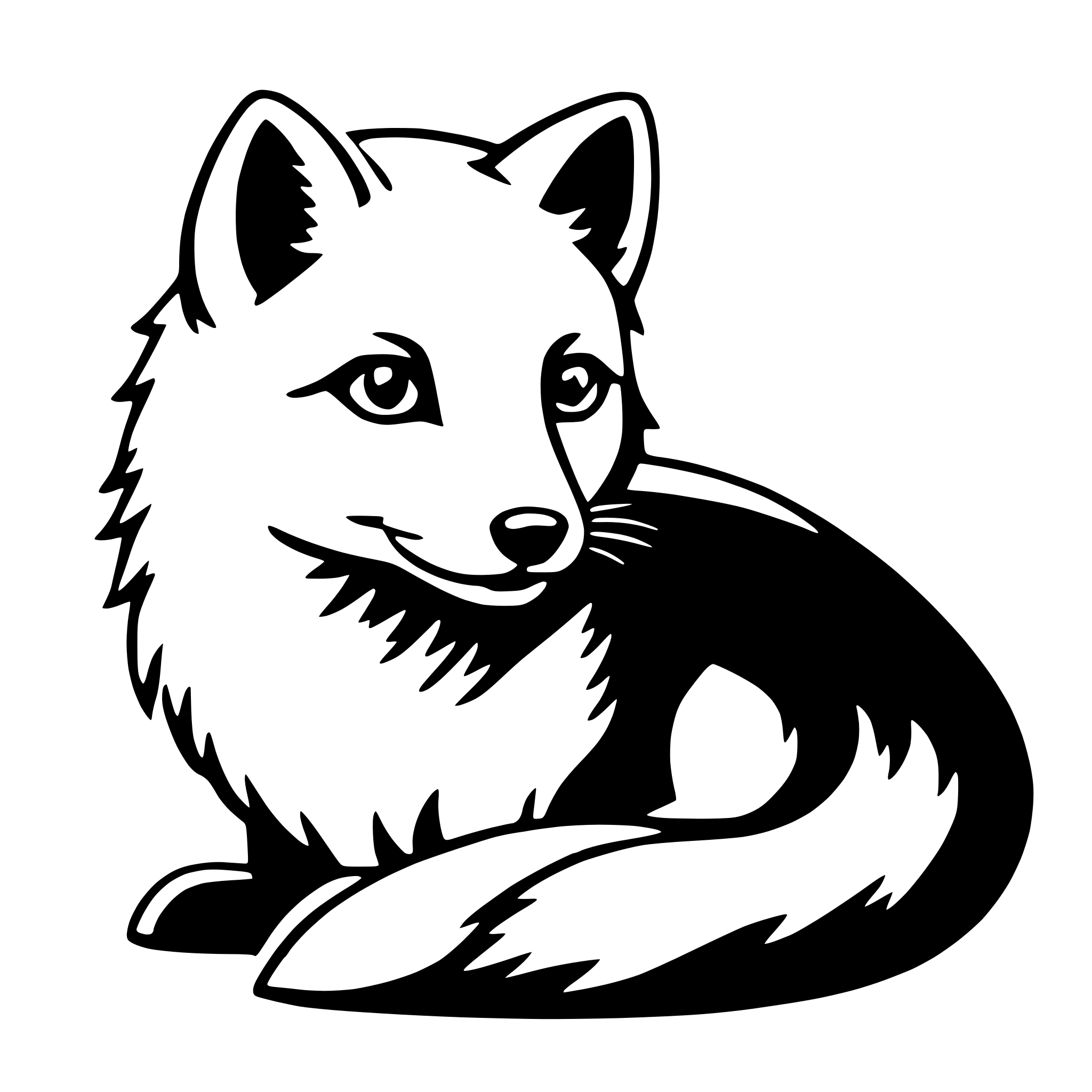 AI-generated SVG of 'arctic fox'
