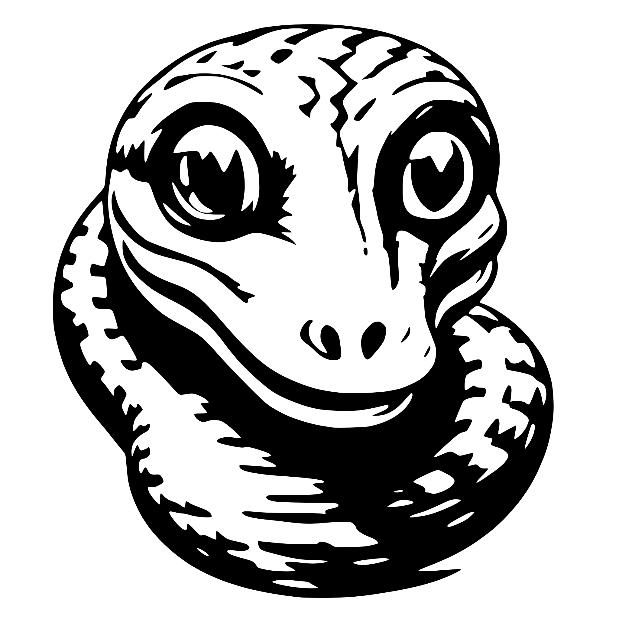 AI-generated SVG of 'snake face'