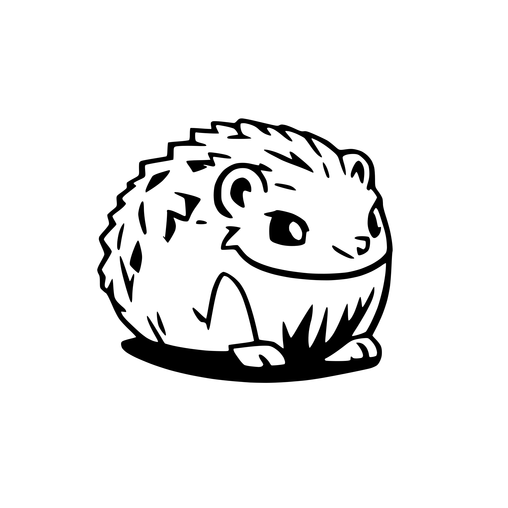 AI-generated SVG of a hedgehog