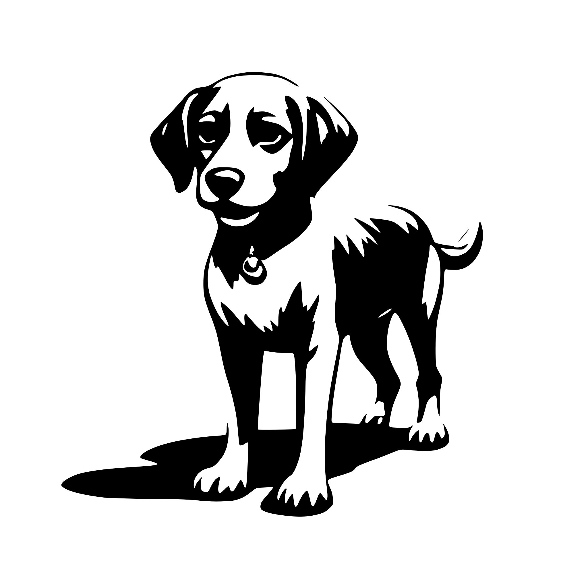 AI-generated SVG of a dog