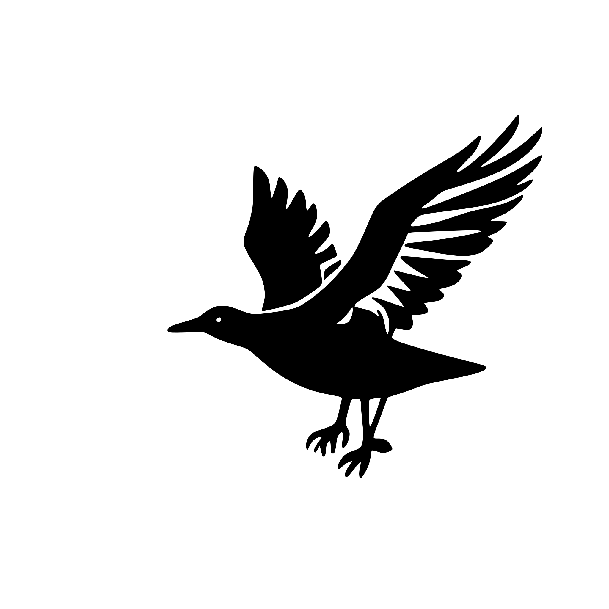 AI-generated SVG of 'A flying seagull'