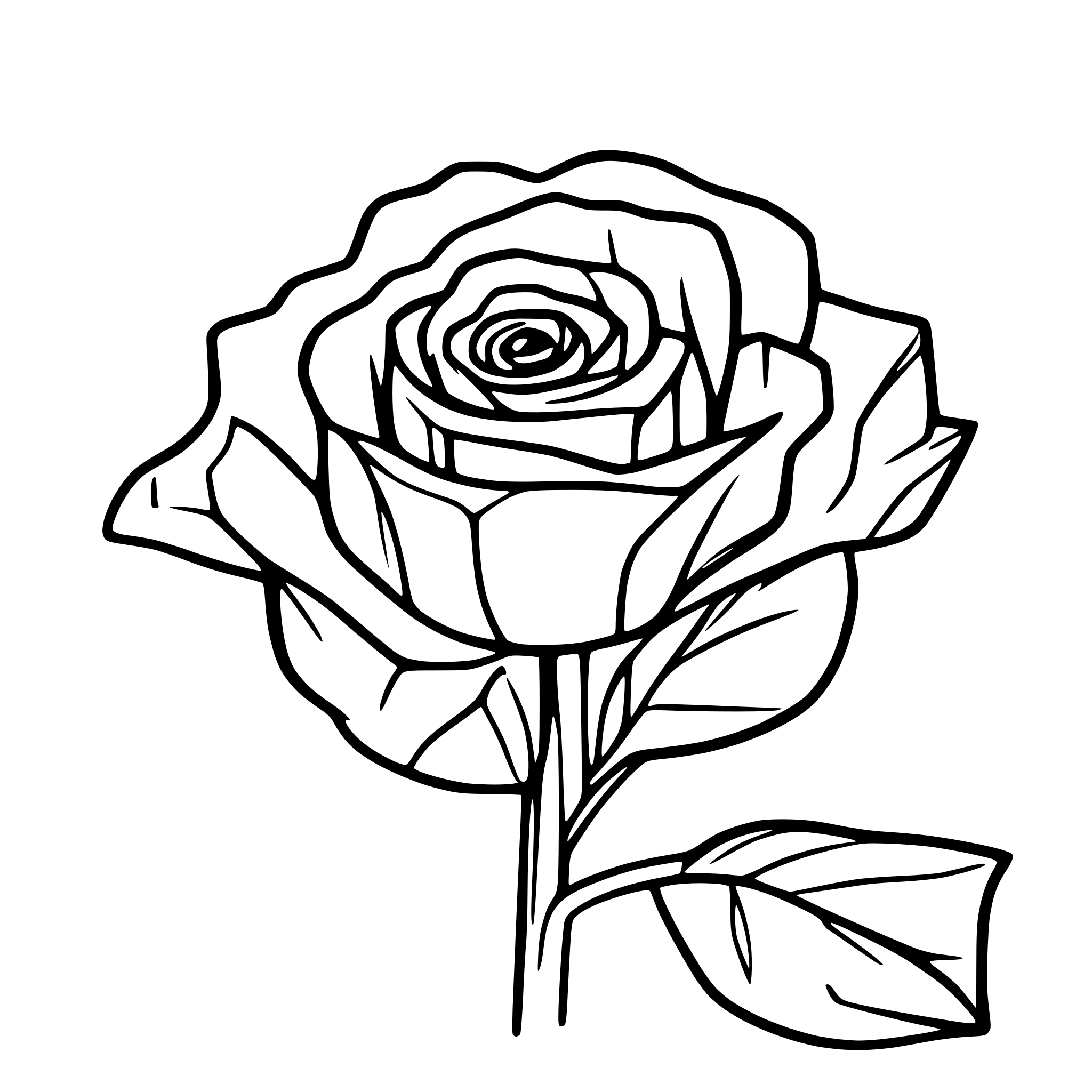 AI-generated SVG of 'Rose bouquet, no background'