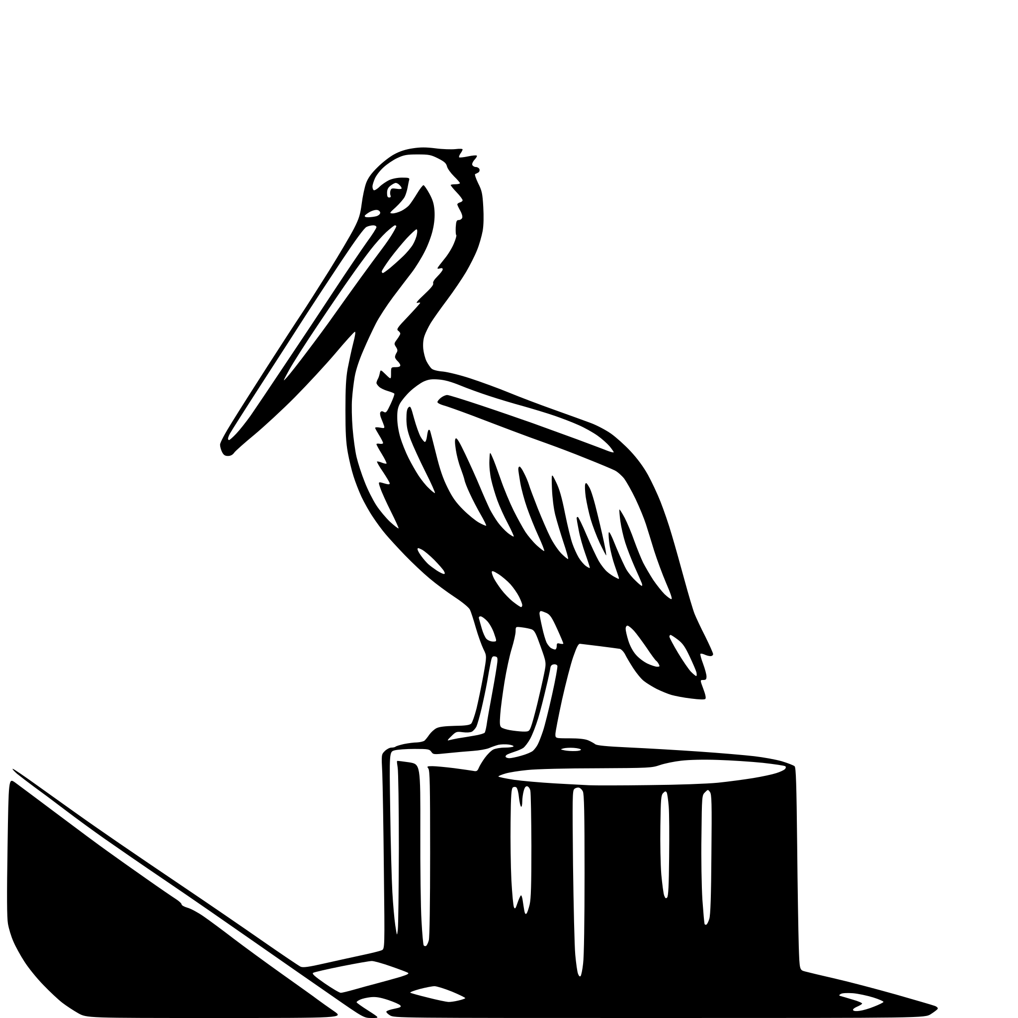 AI-generated SVG of 'pelican on pier'